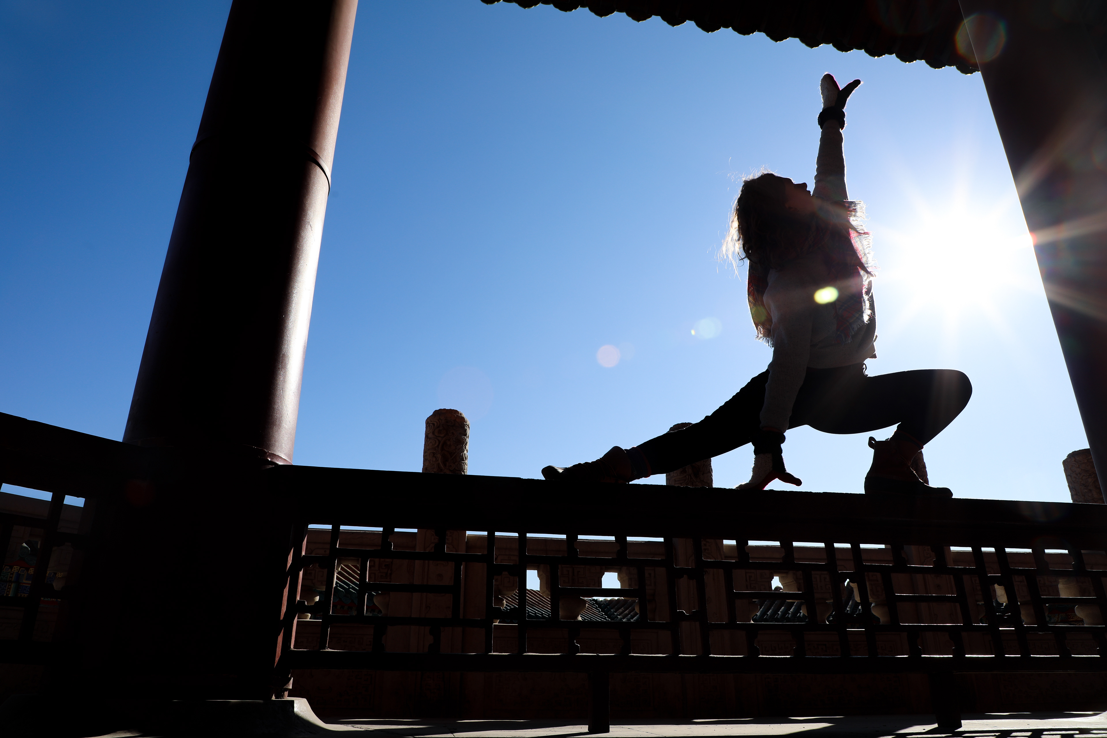 BEIJING, CHINA Anna Murray dances at the Summer Palace in Beijing, China January 10, 2018