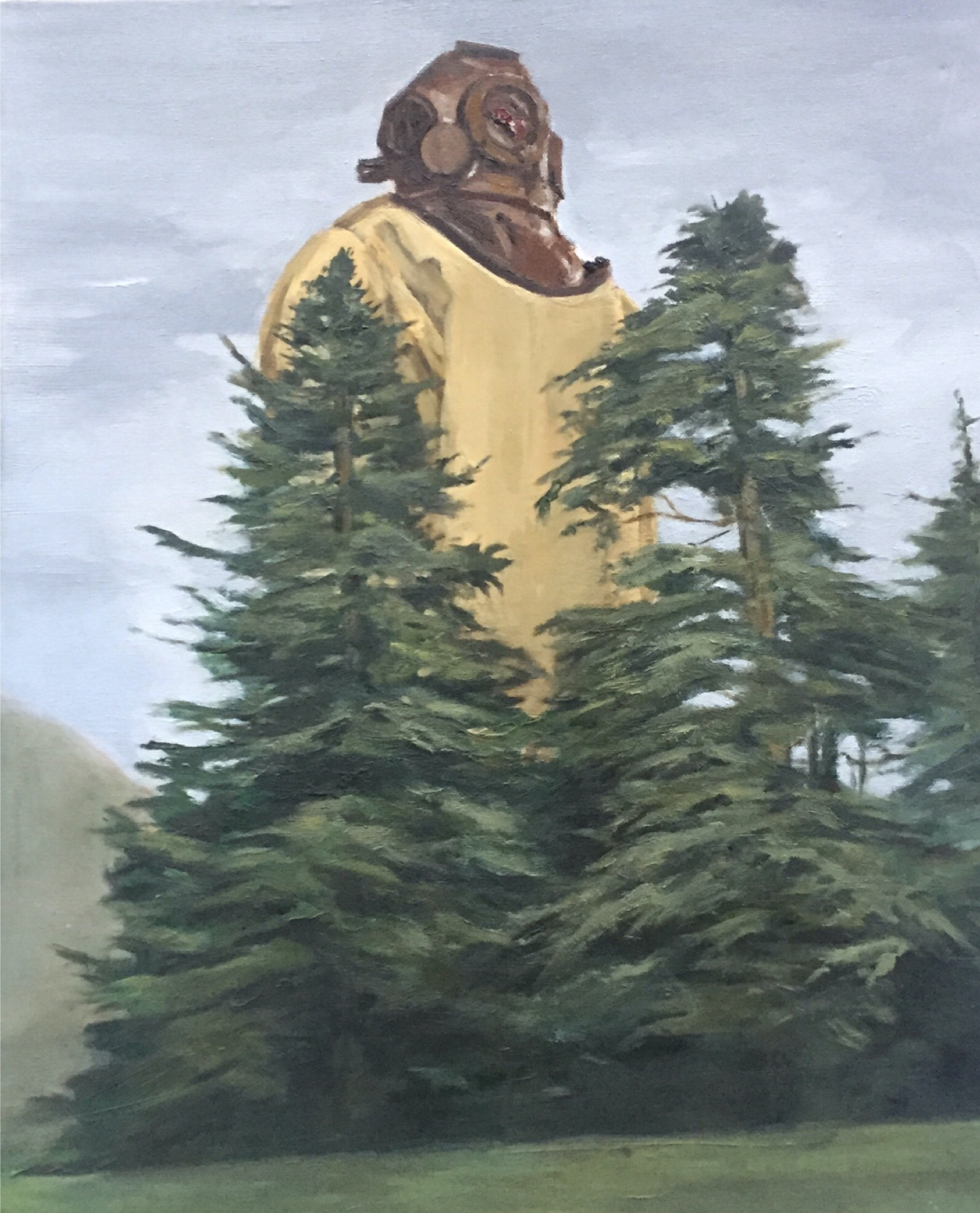 Looming Diver in Discovery Park, 2020