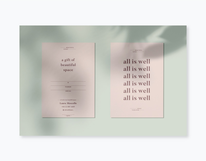 Beautiful Space Gift Voucher Design