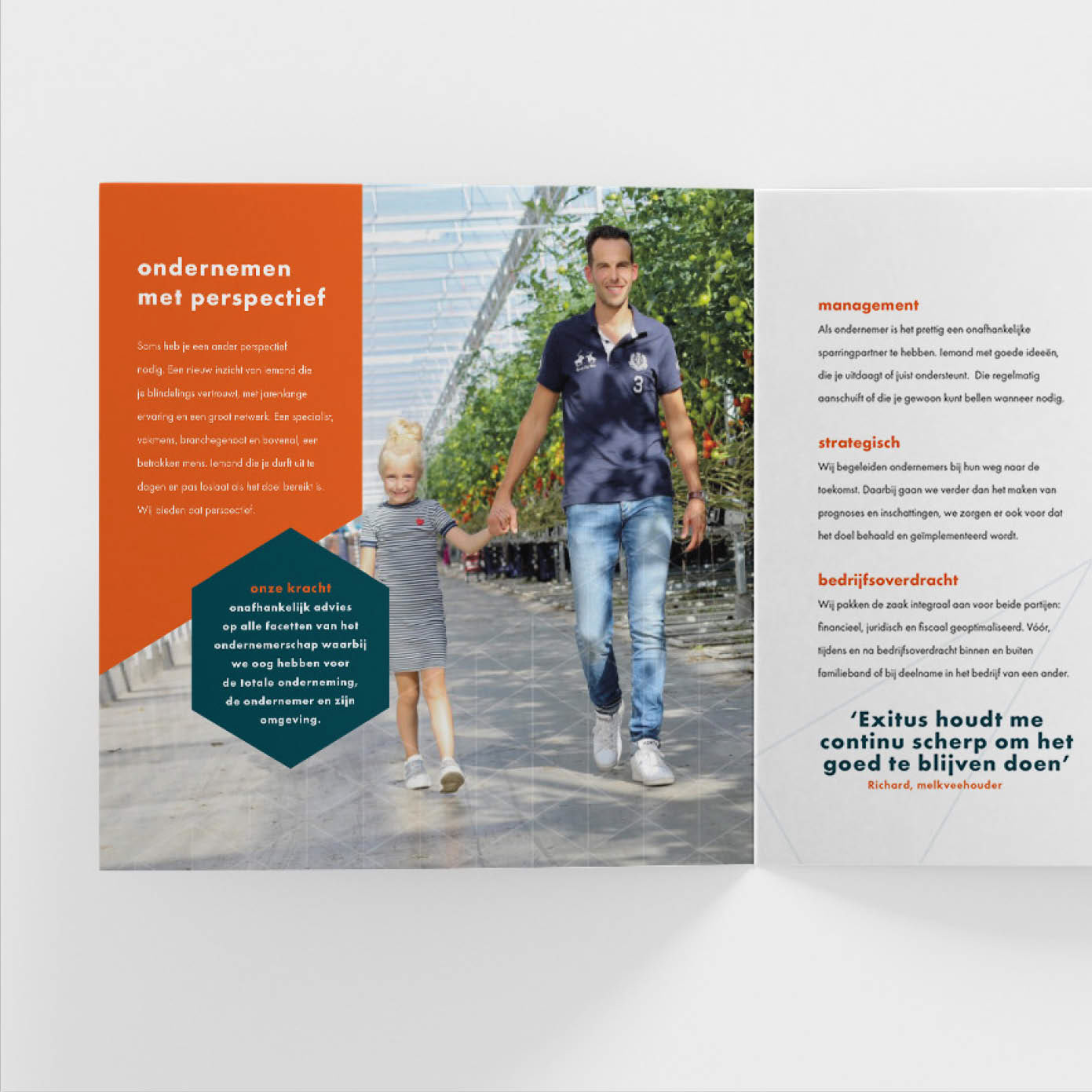 Exitus folder ontwerp