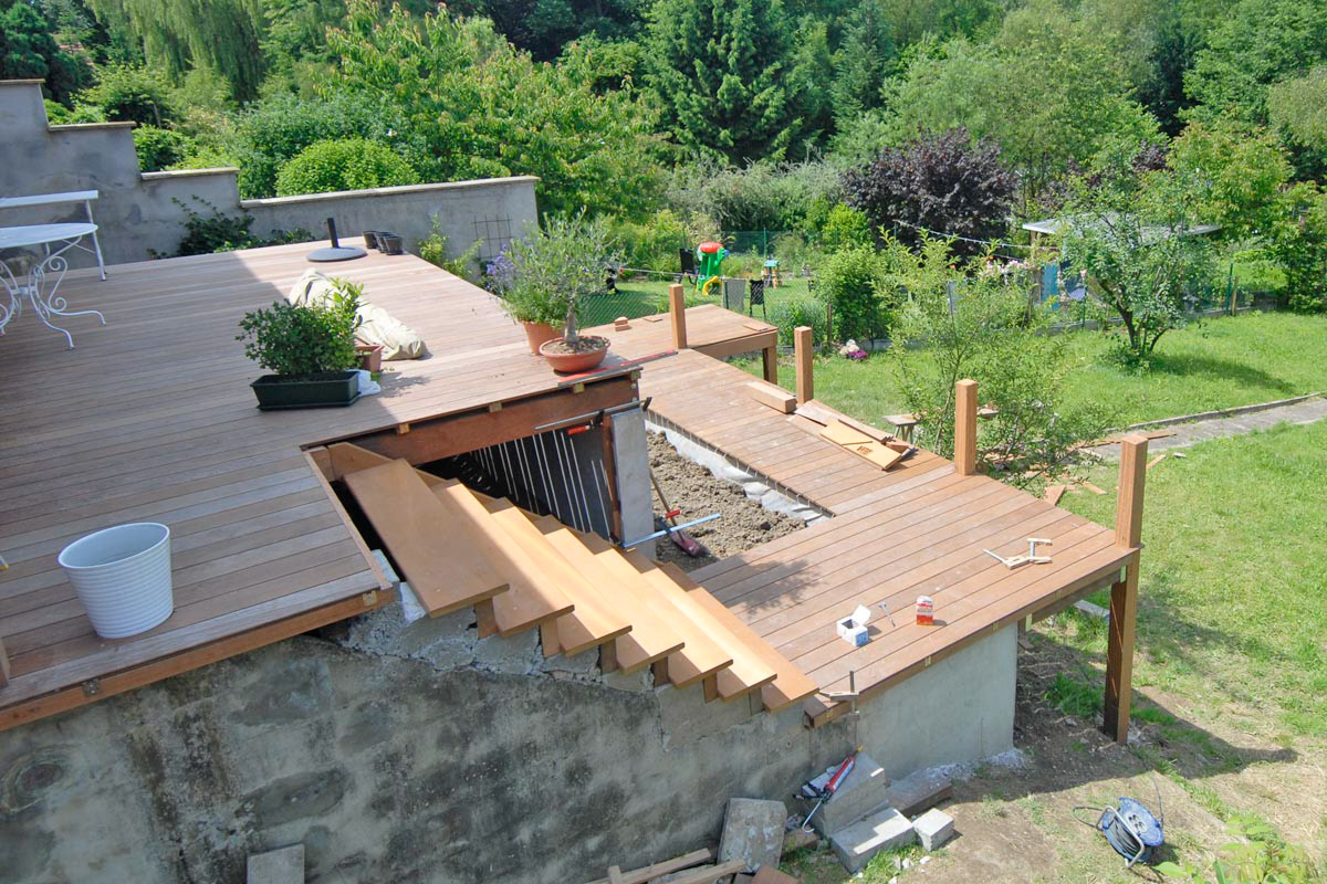 aspect général avant  plantations et rambardes