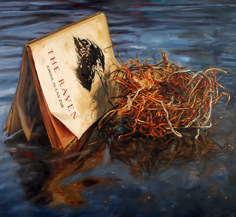 The Raven, oil on canvas, 40in x 40in, 2011