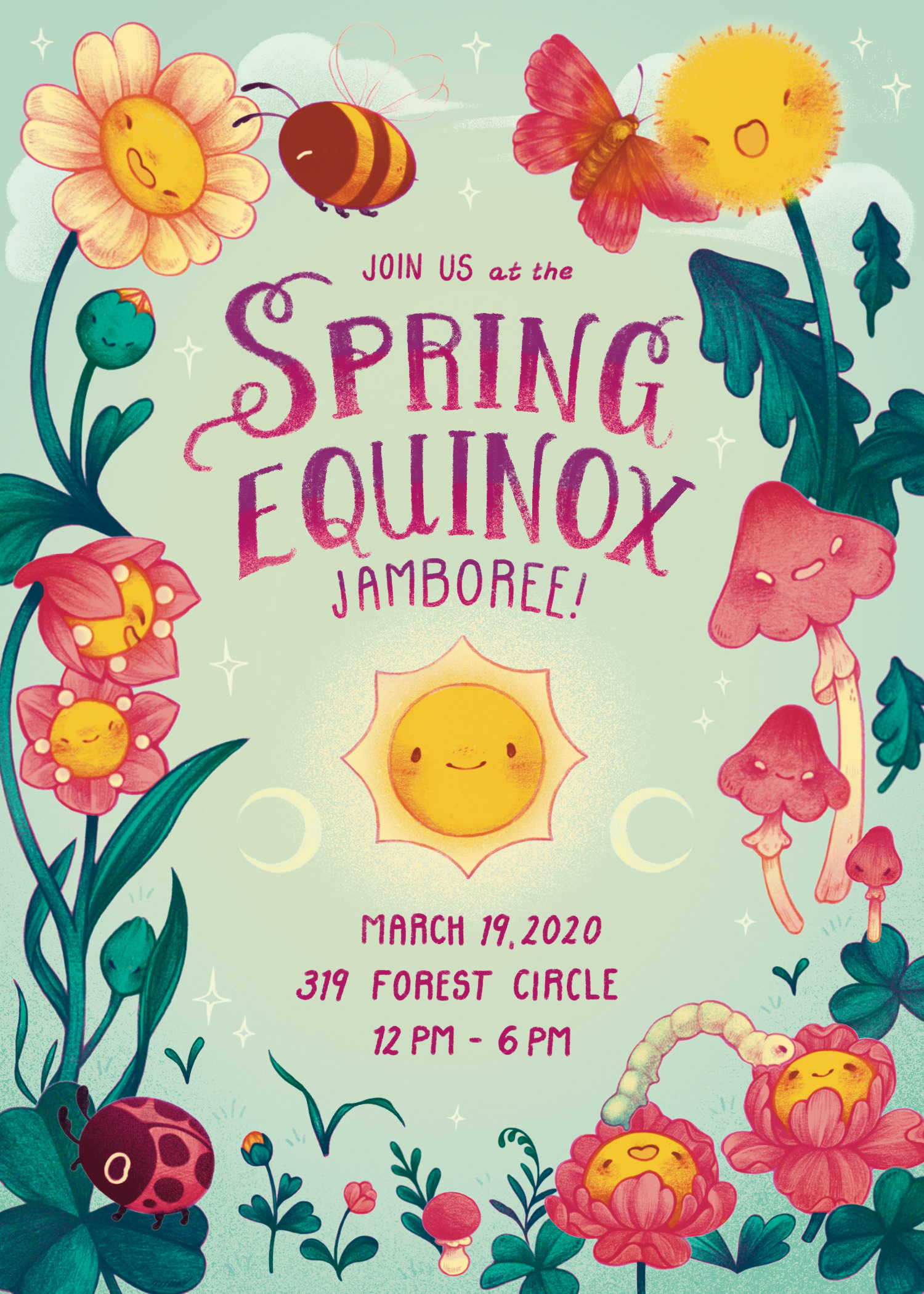 Mock invitation for "Spring Equinox Jamboree"