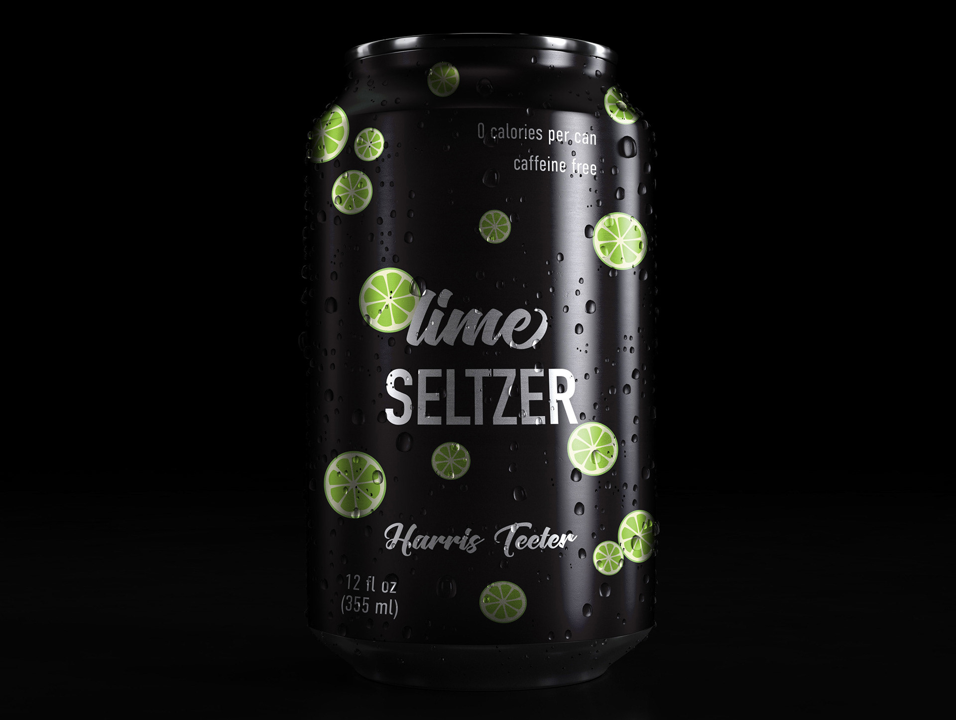 Lime flavored seltzer