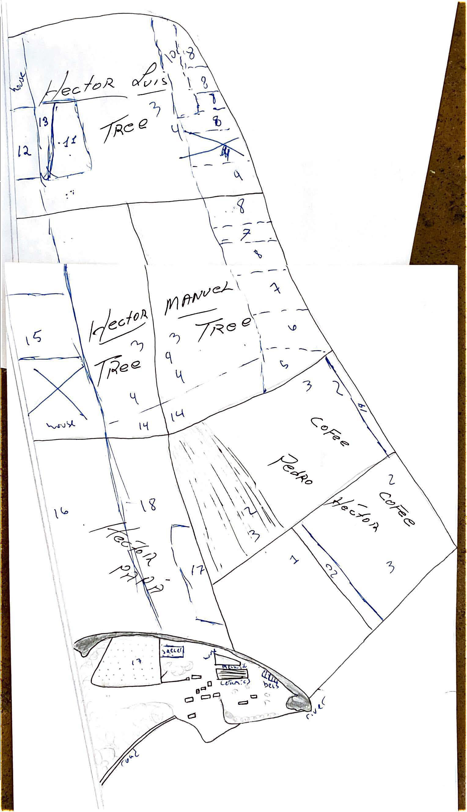 Hand-drawn map
