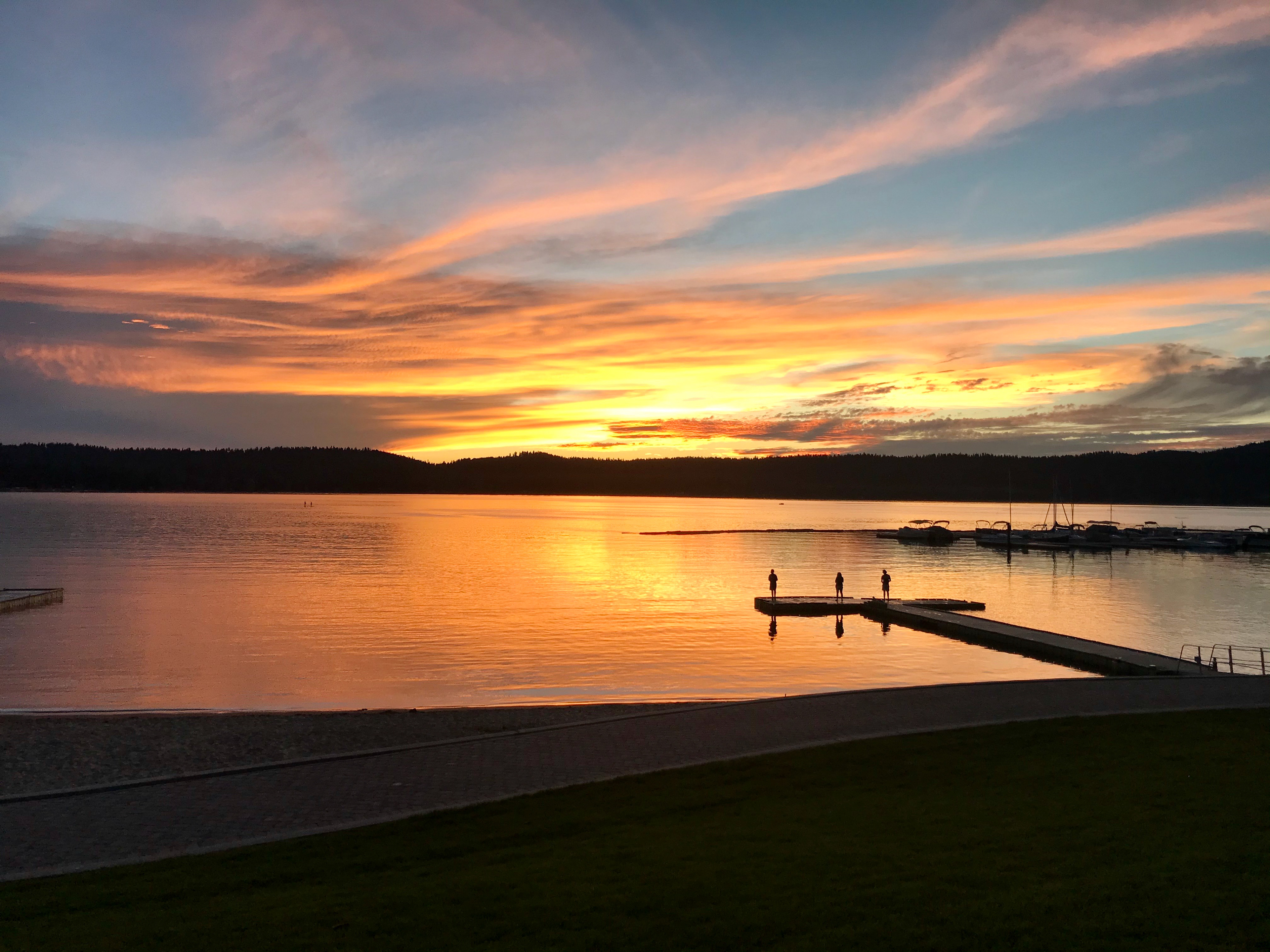End of the Summer Sunset over Payette Lake, McCall, Idaho