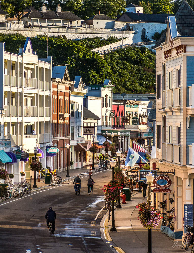 Mackinac at Night - Main Street Sunrise