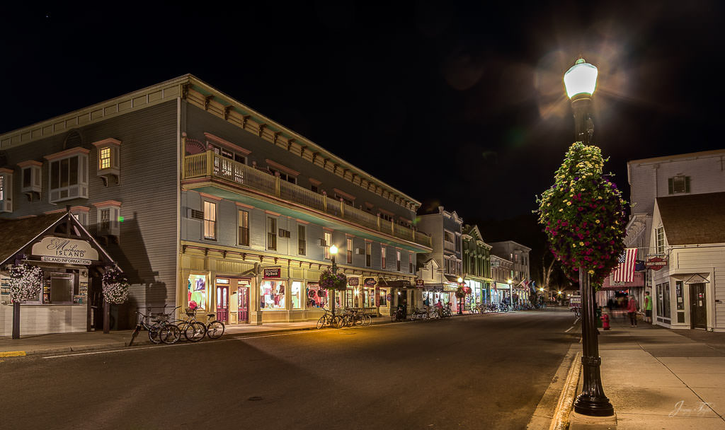 Mackinac Island at Night - Main Street