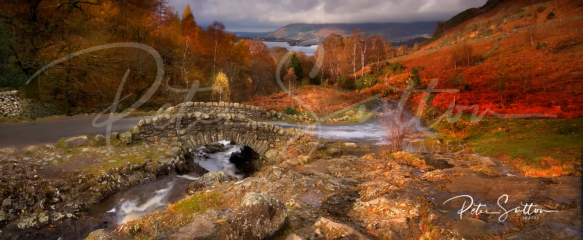 Ashness Bridge is a traditional stone-built bridge on the single-track road from the Borrowdale road to Watendlath,