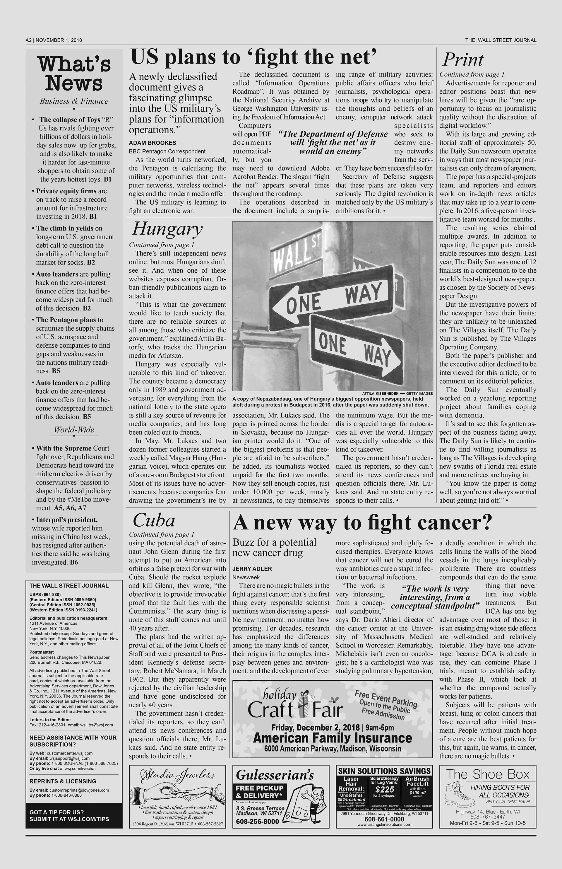 Inside of Front Page