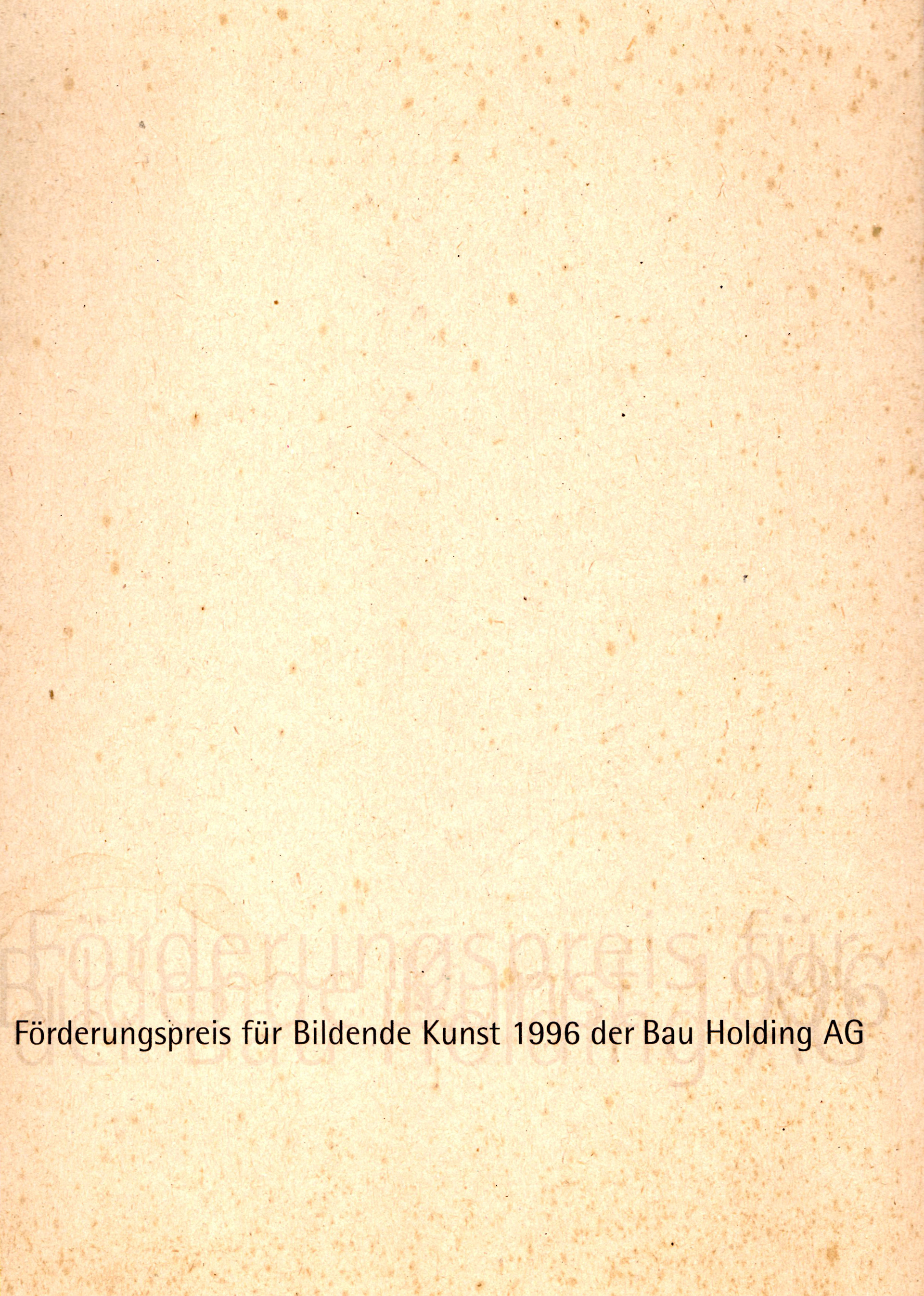 Titelblatt des Katalogs zur Preisverleihung