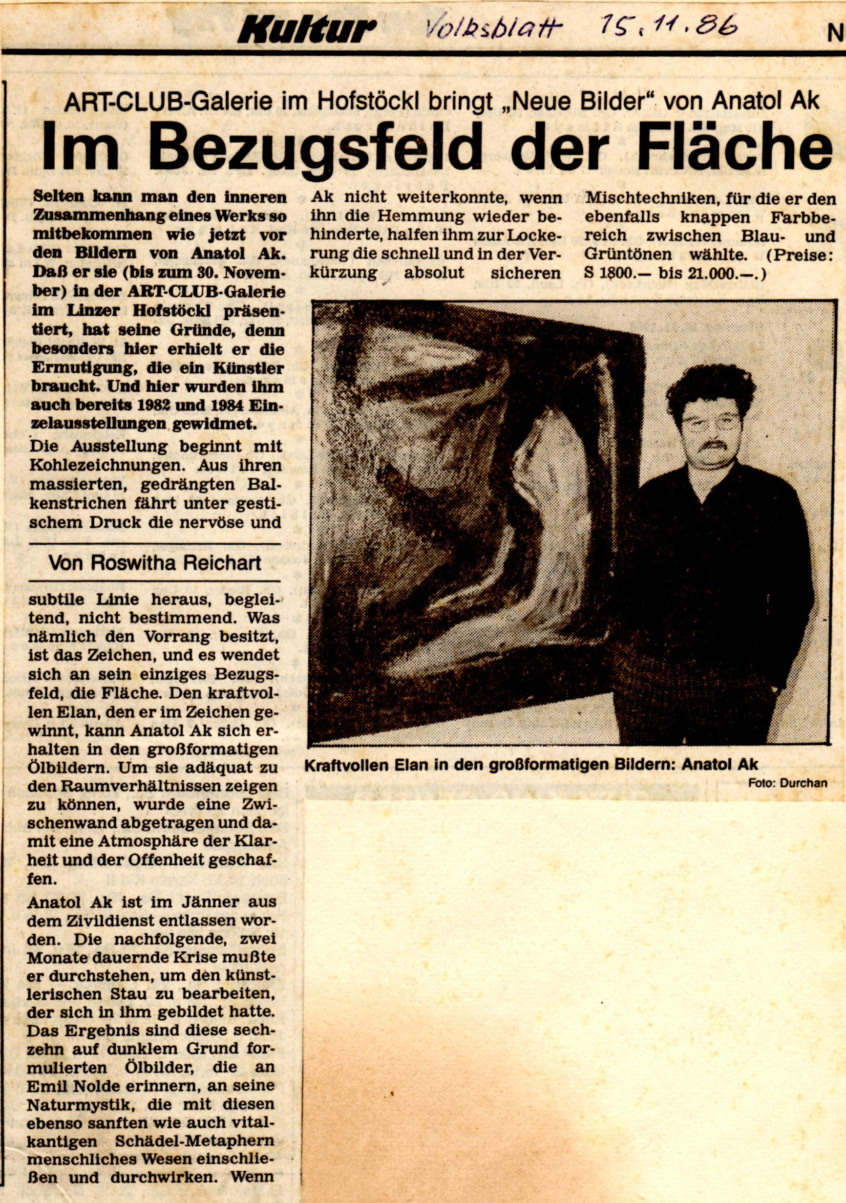 Volksblatt 15.11.1986