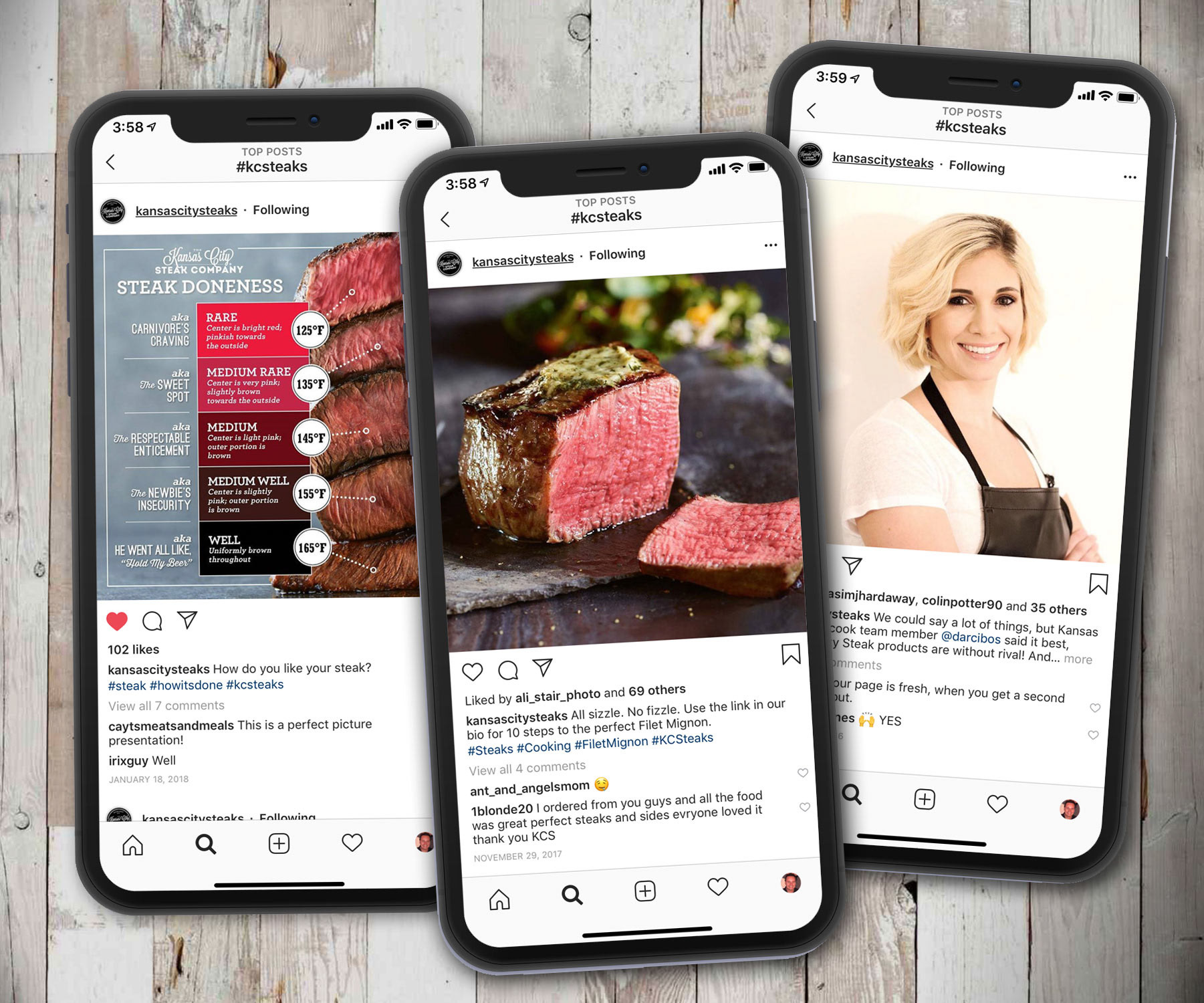KC Steaks social media