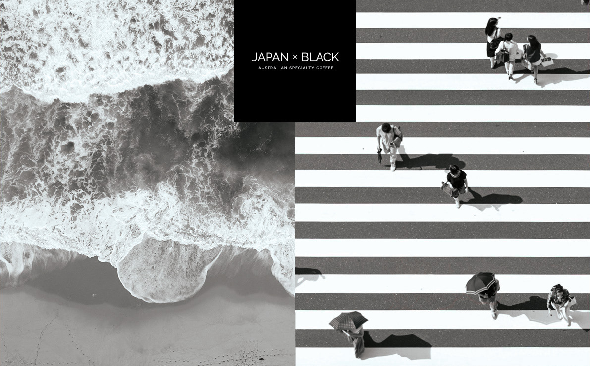 Japan x Black Australian Specialty Coffee Branding Image