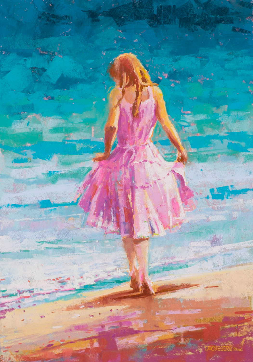 Girl in Pink - Pastel