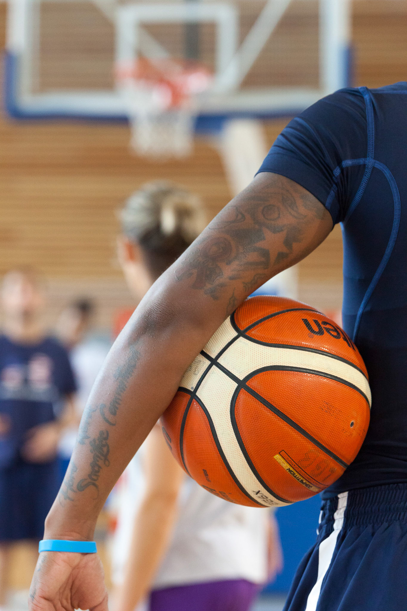 Les basketeuses de l'équipe du Landerneau Bretagne Basket à l'entraînement.