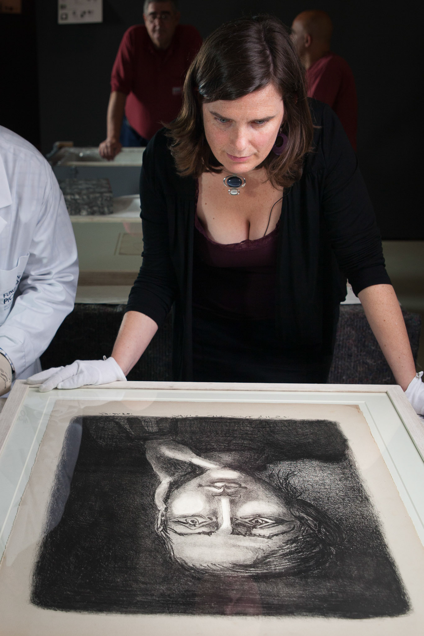 Préparation de l'exposition Picasso au musée des Beaux Arts