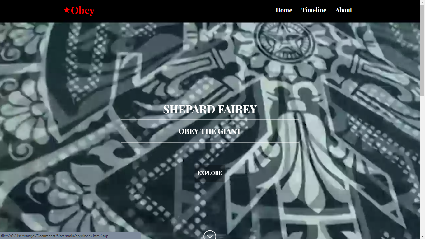 Obey tribute SIte