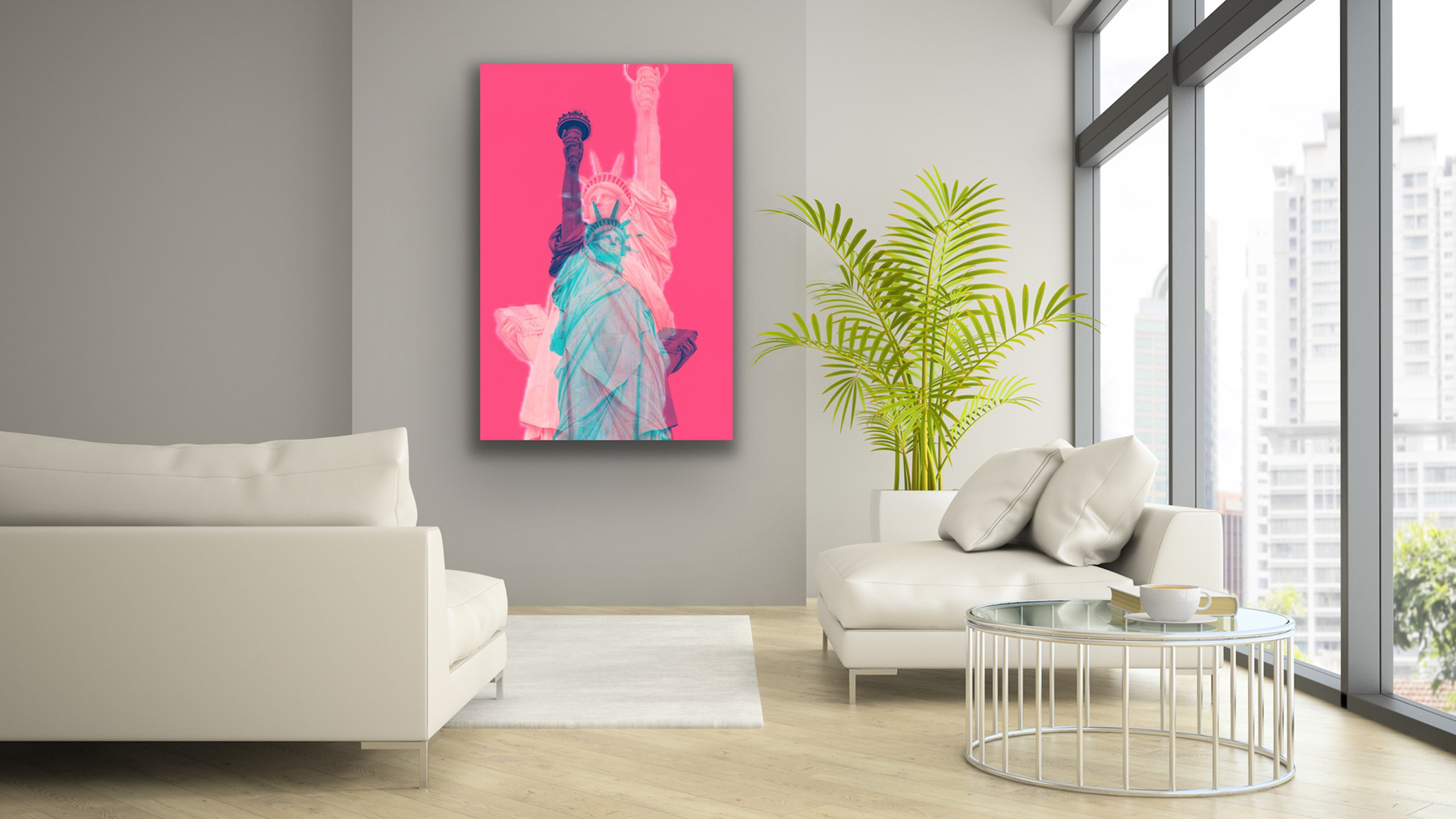 Statue of Liberty pink