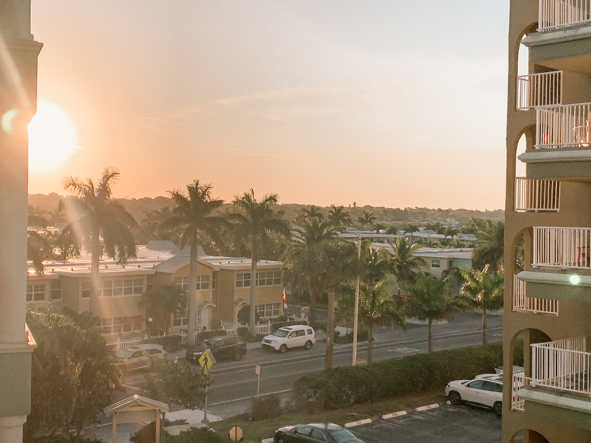 Sunrise over this sleepy town.