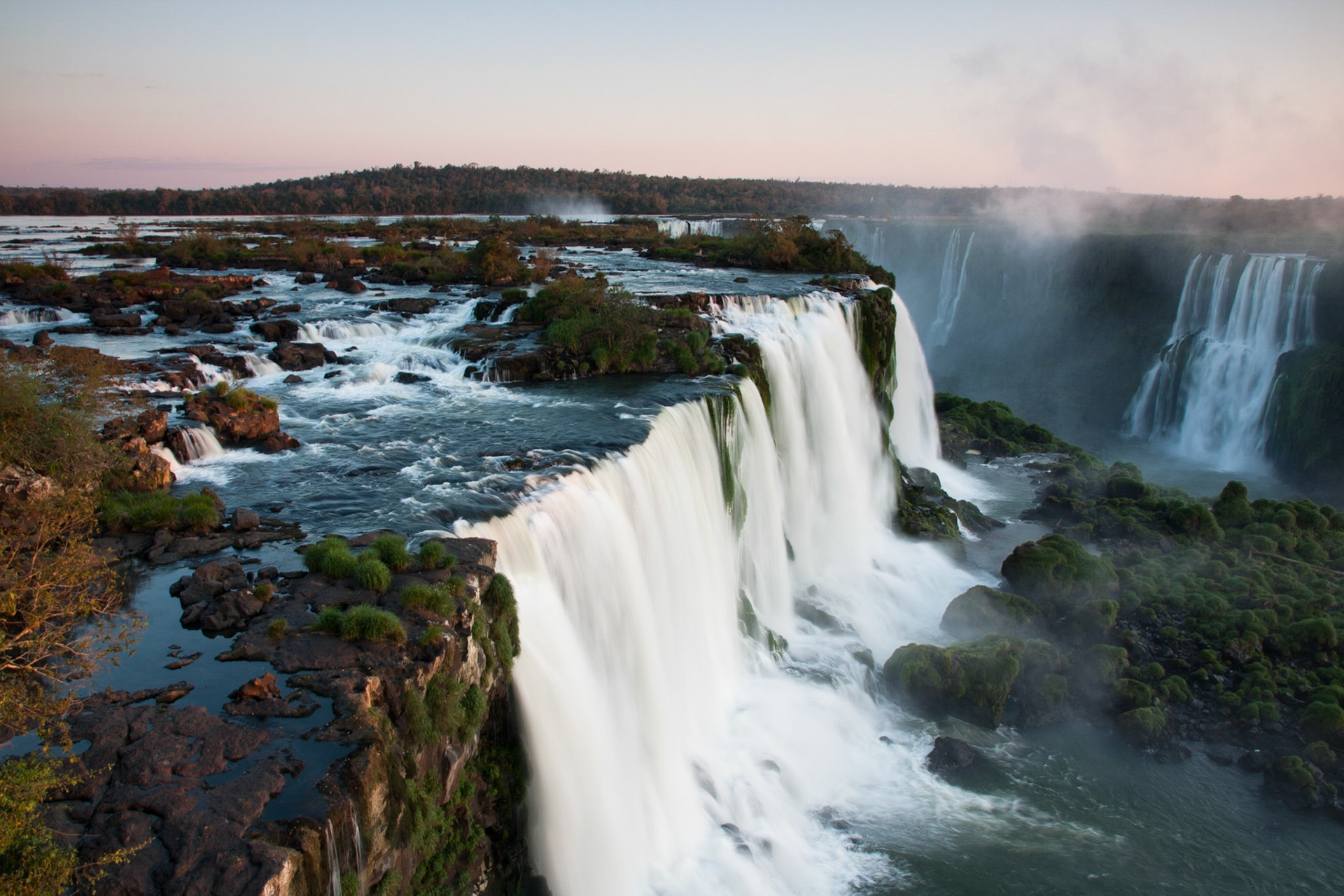 Looking out over the falls