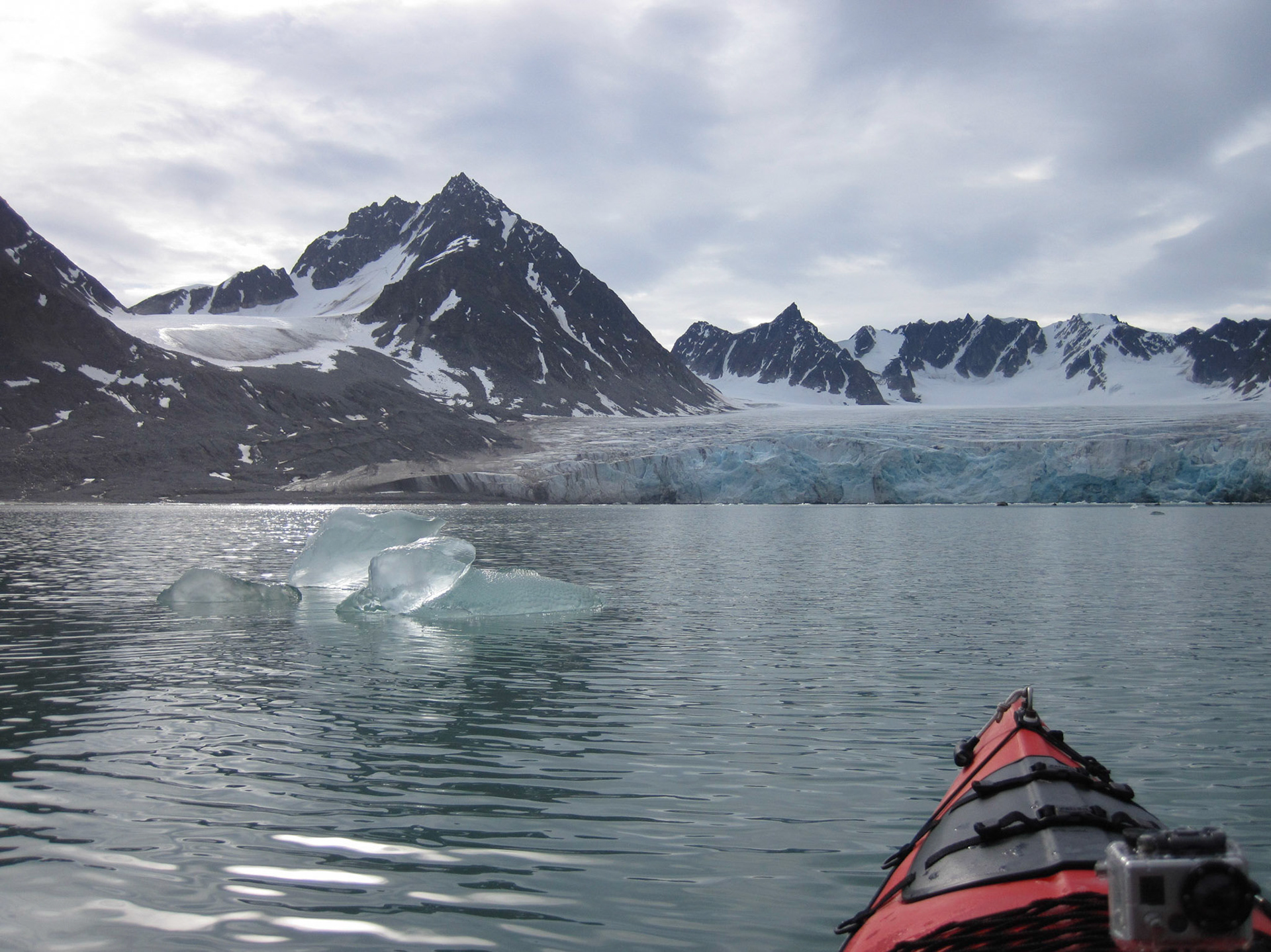 Sea kayaking at Magdalene fjord