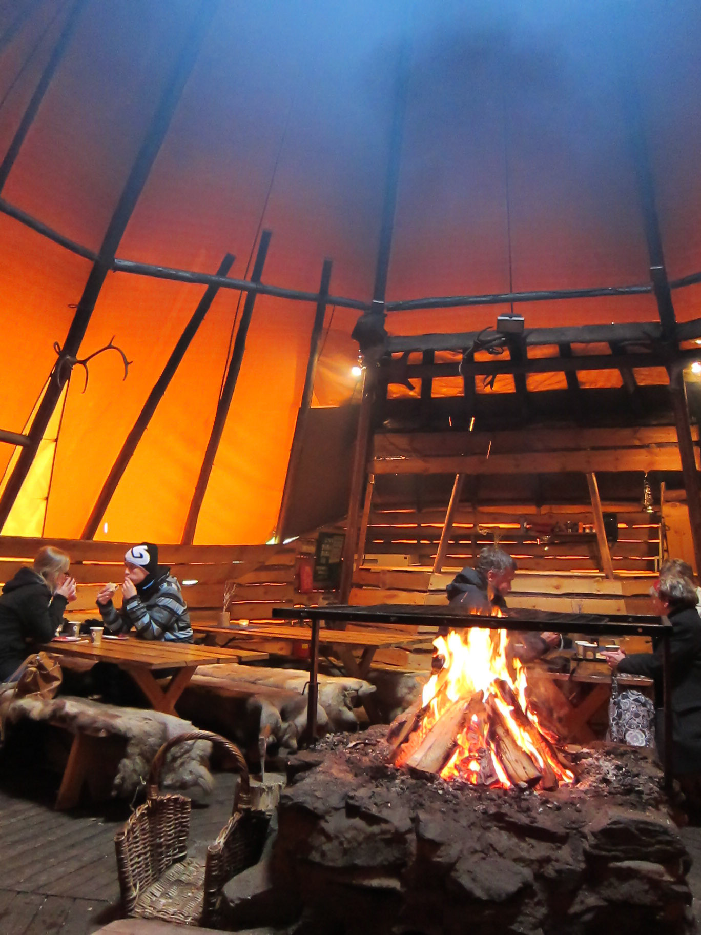 Inside a Sami tent