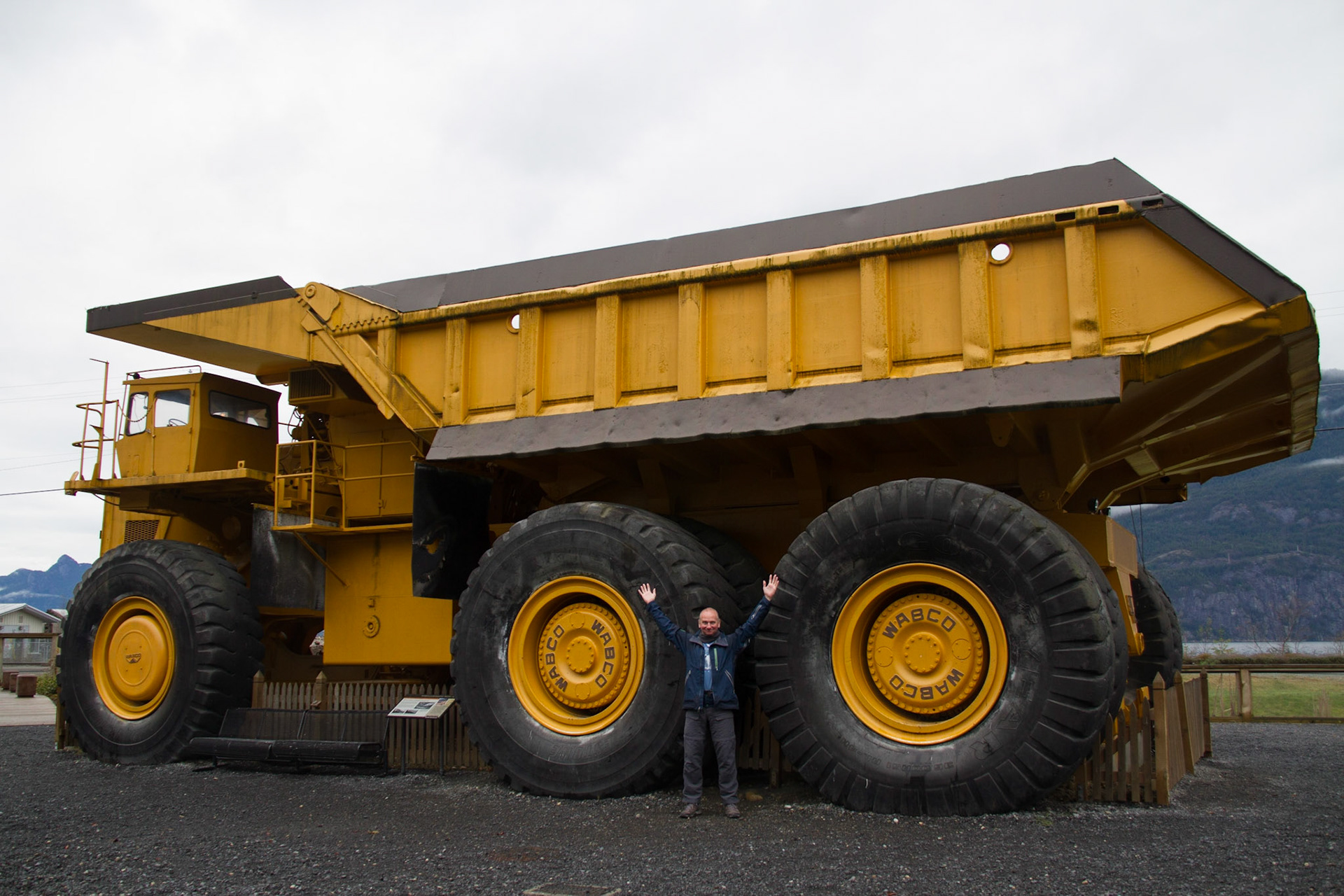 Alex with a very big truck!