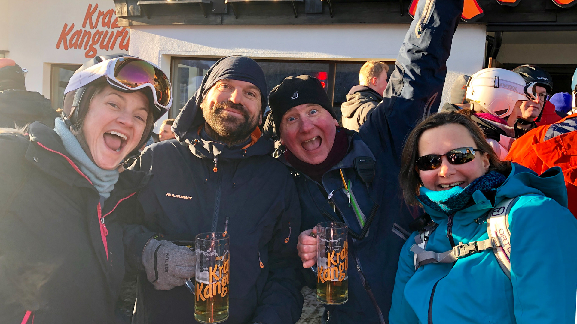 With Juliet and Andy in the Krazy Kanguruh