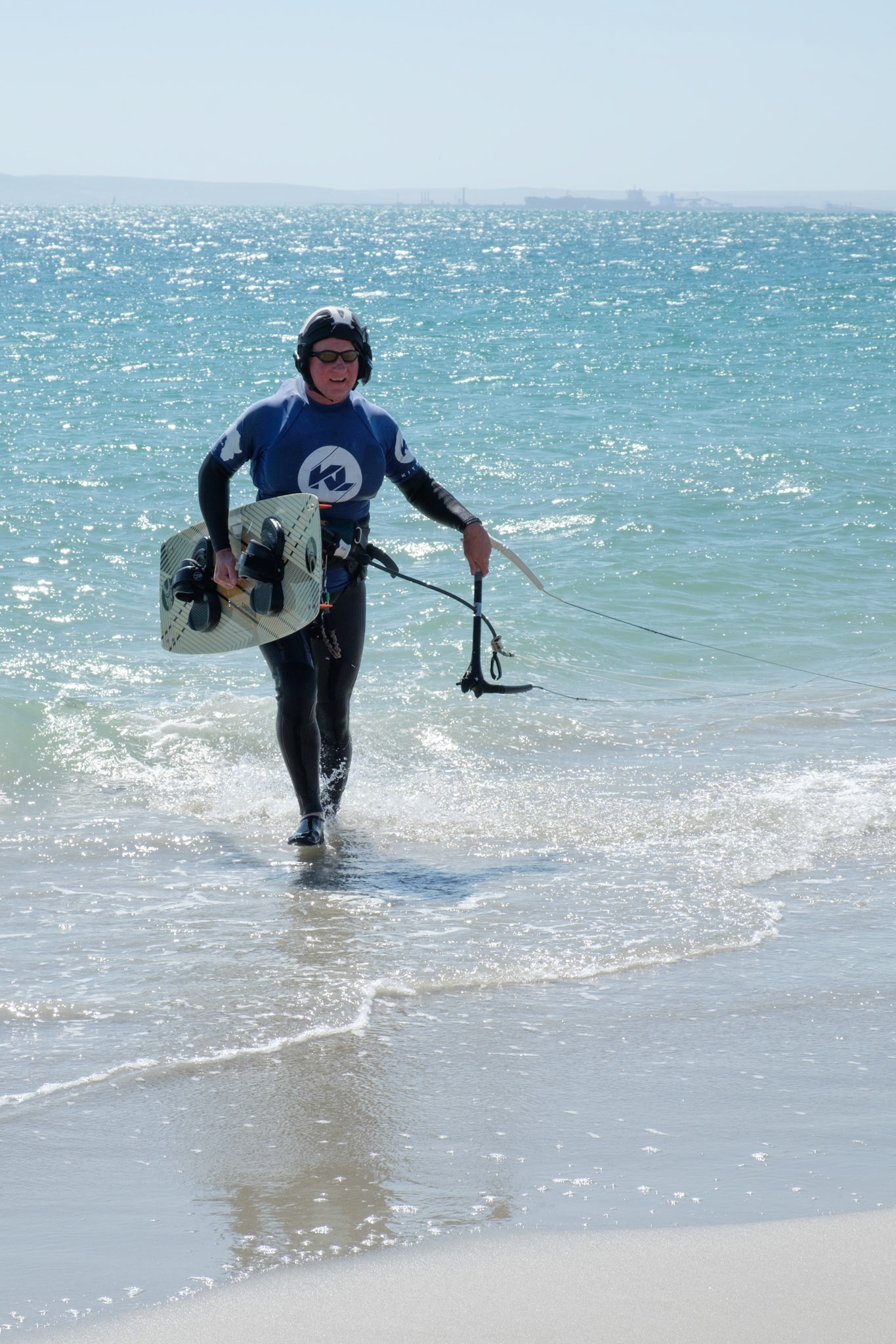 Alex learning to kite surf