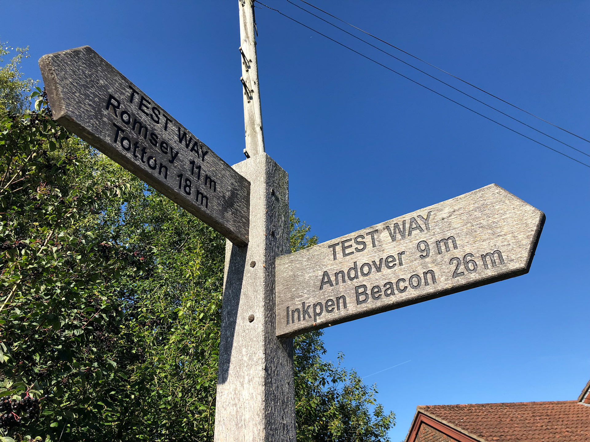 Signpost at Stockbridge