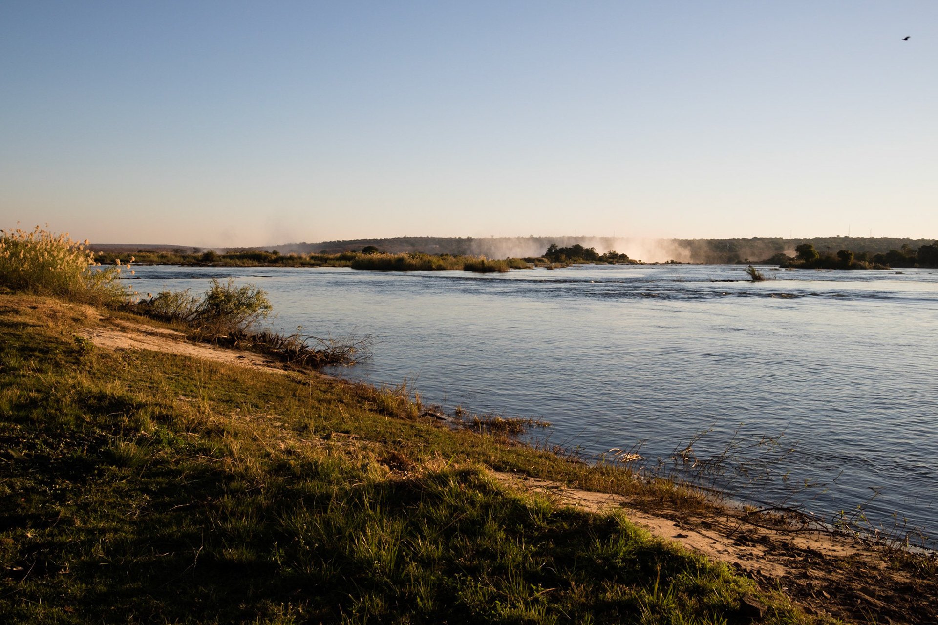 Last view of Victoria Falls, from Royal Livingstone Hotel