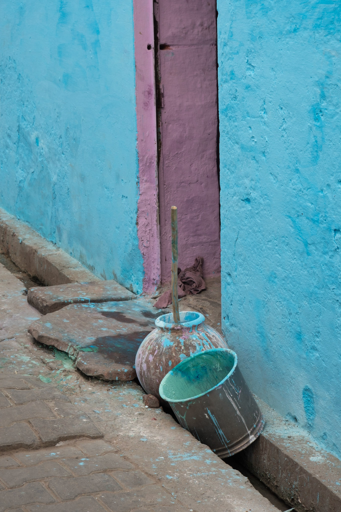 Painting houses for Divali