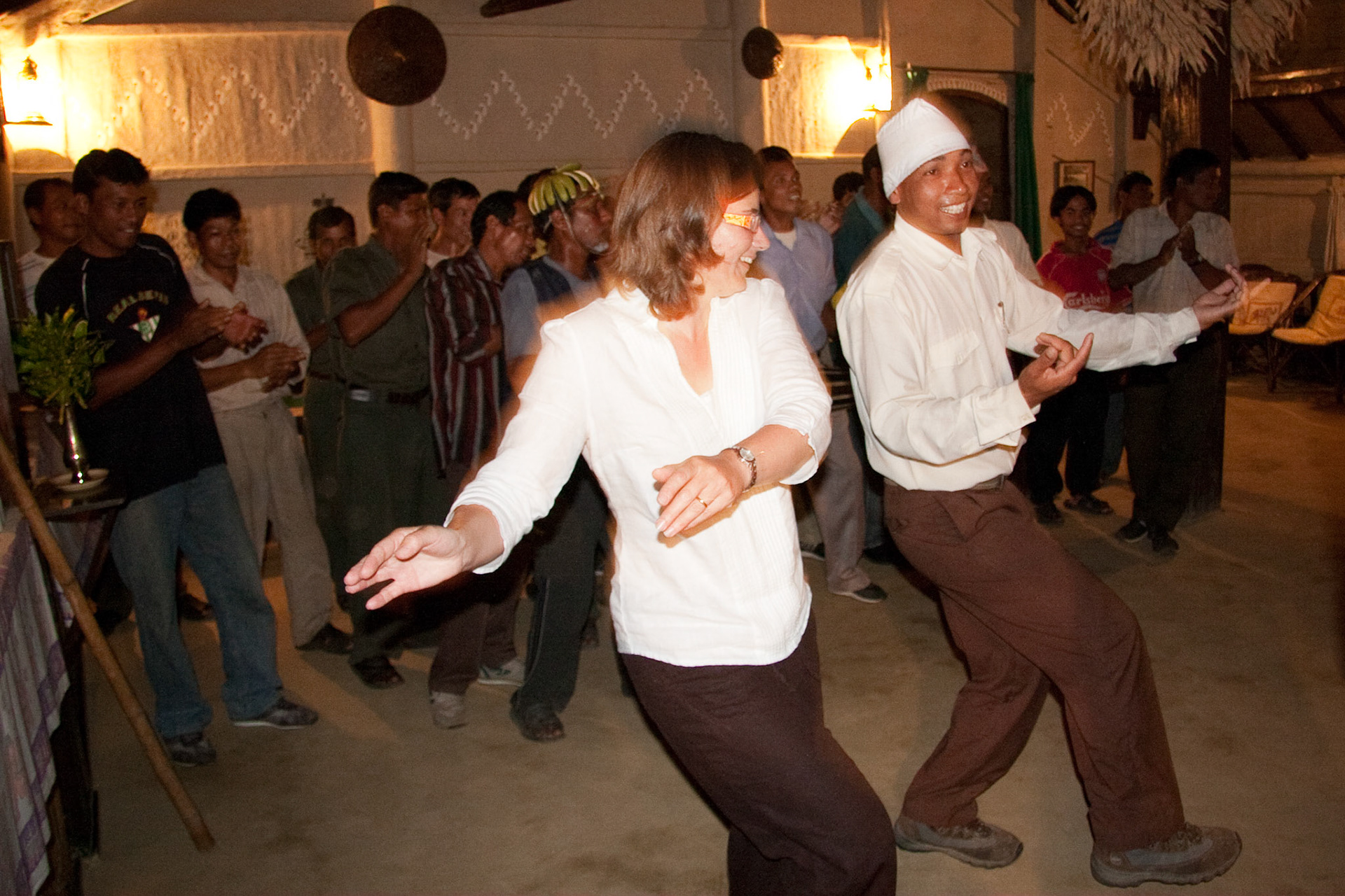 Sue joining in the Diwali celebrations!