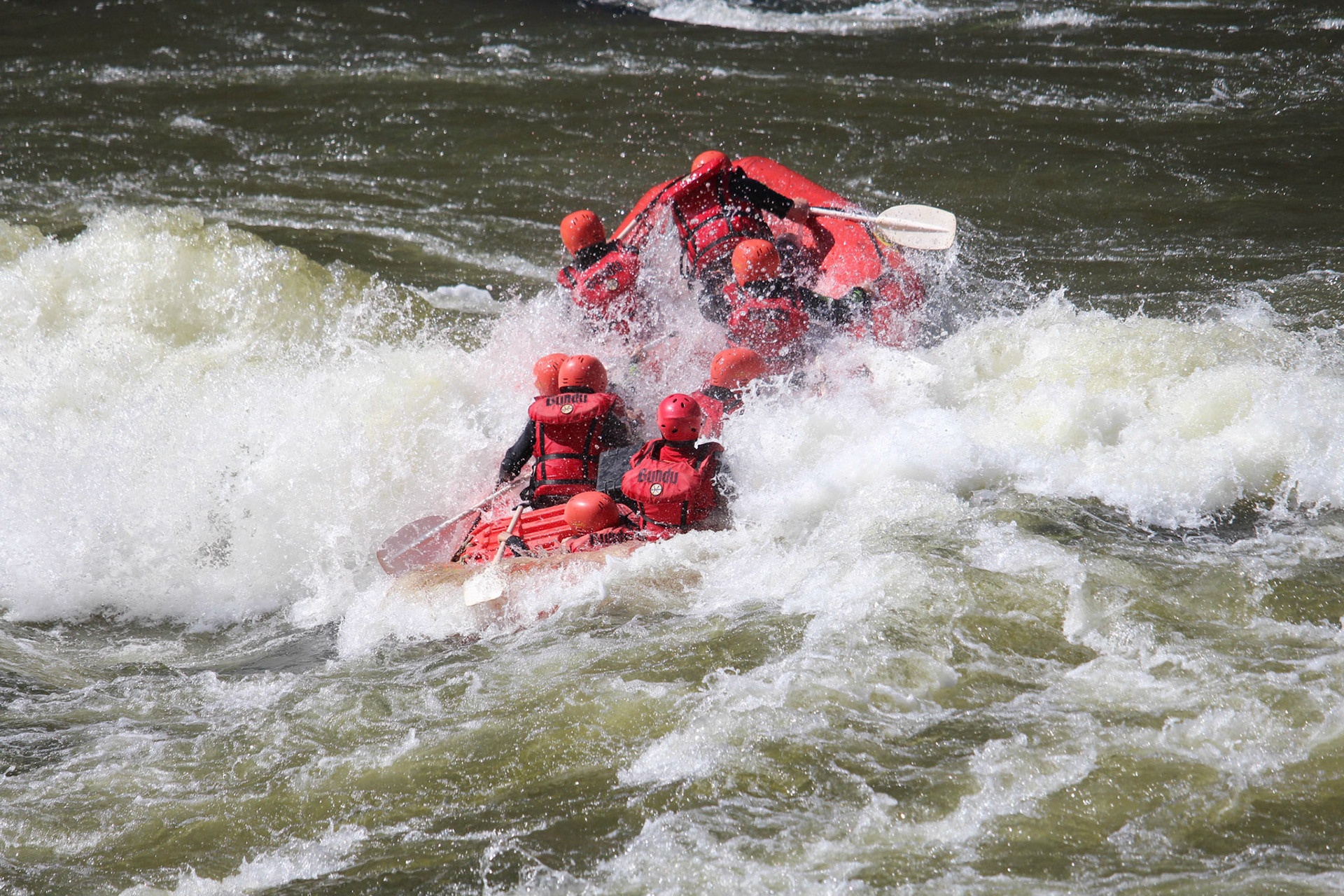 The boat didn't flip over!