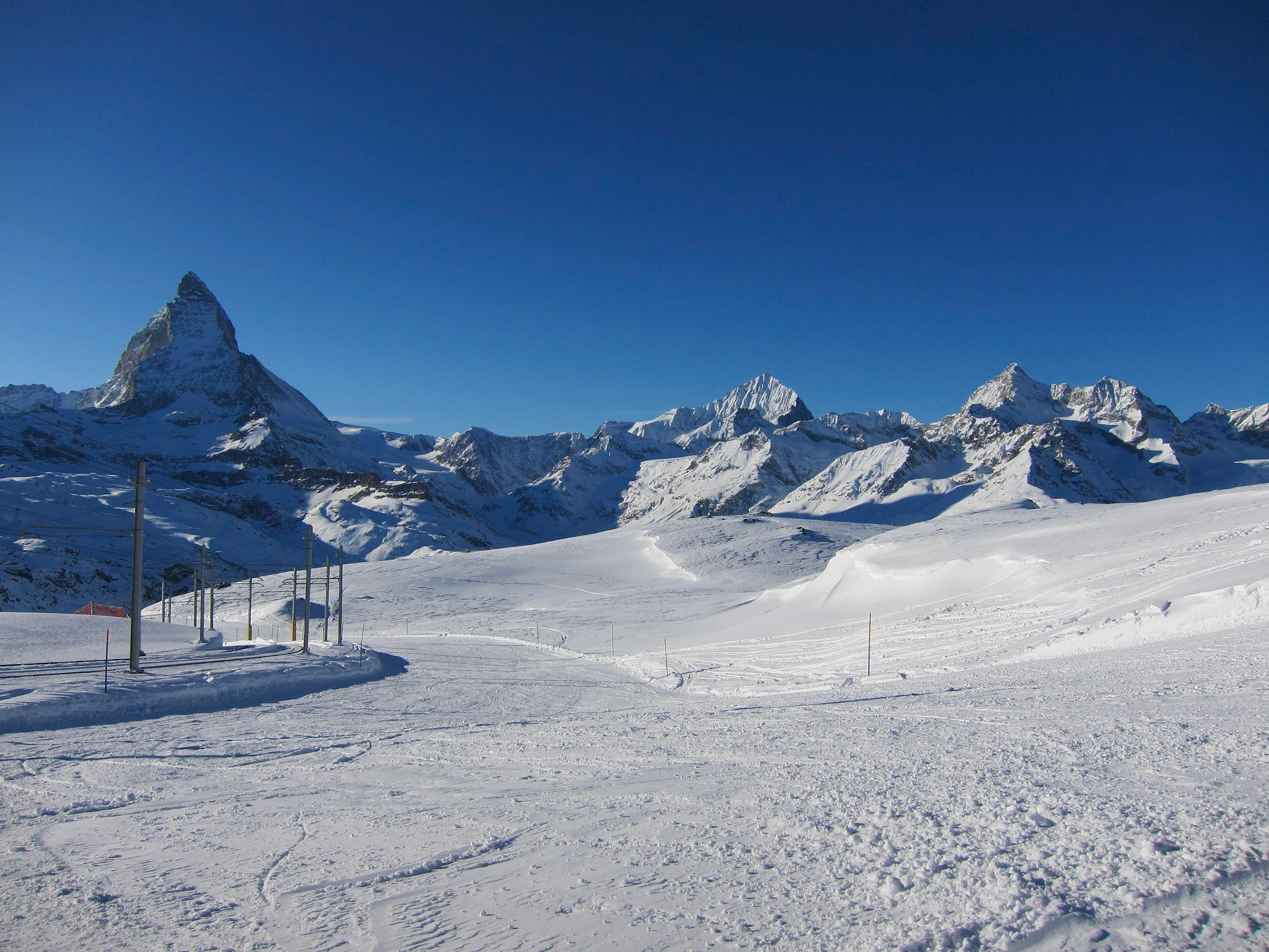 The train track to Gornergrat