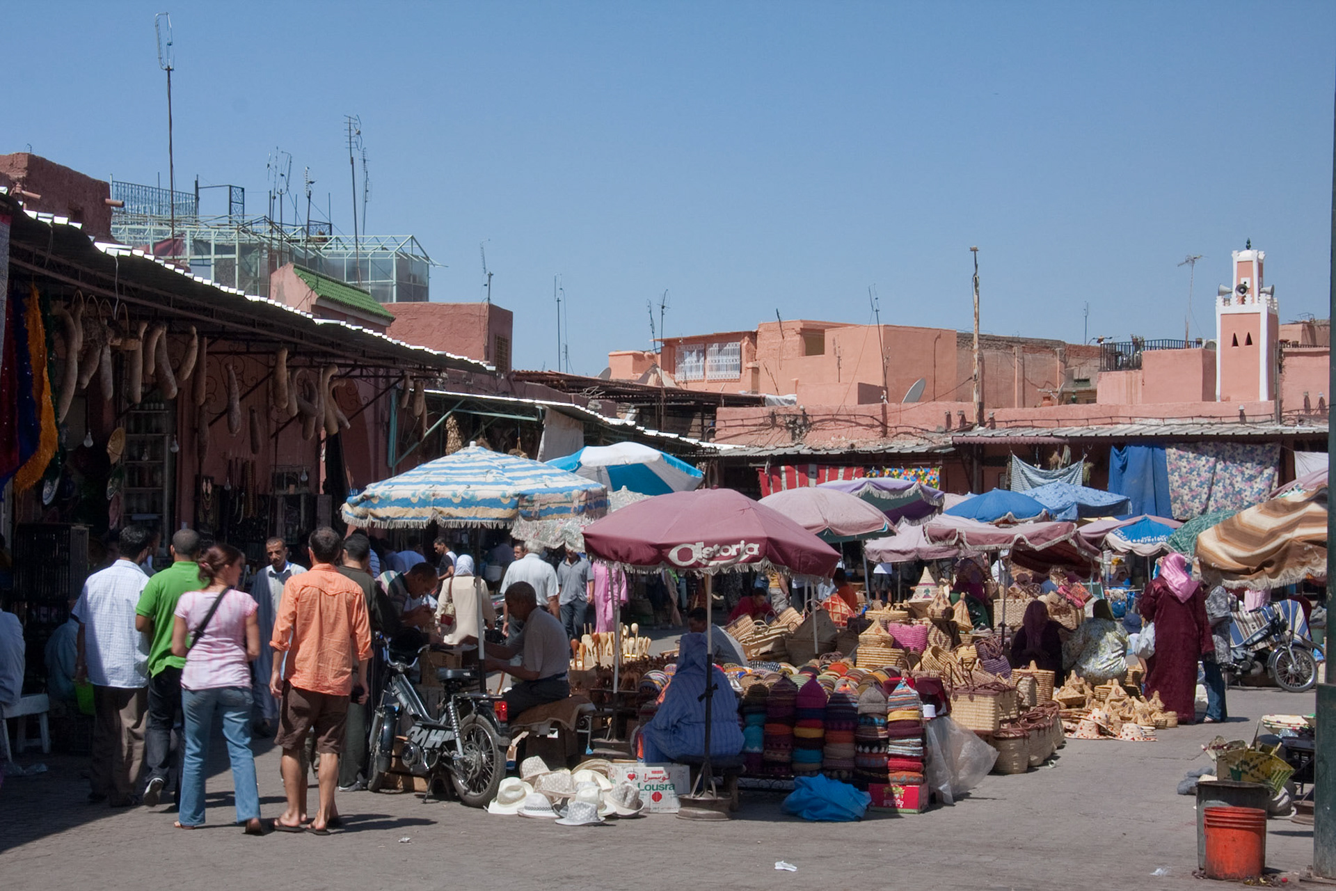 Outdoor stalls in the Medina