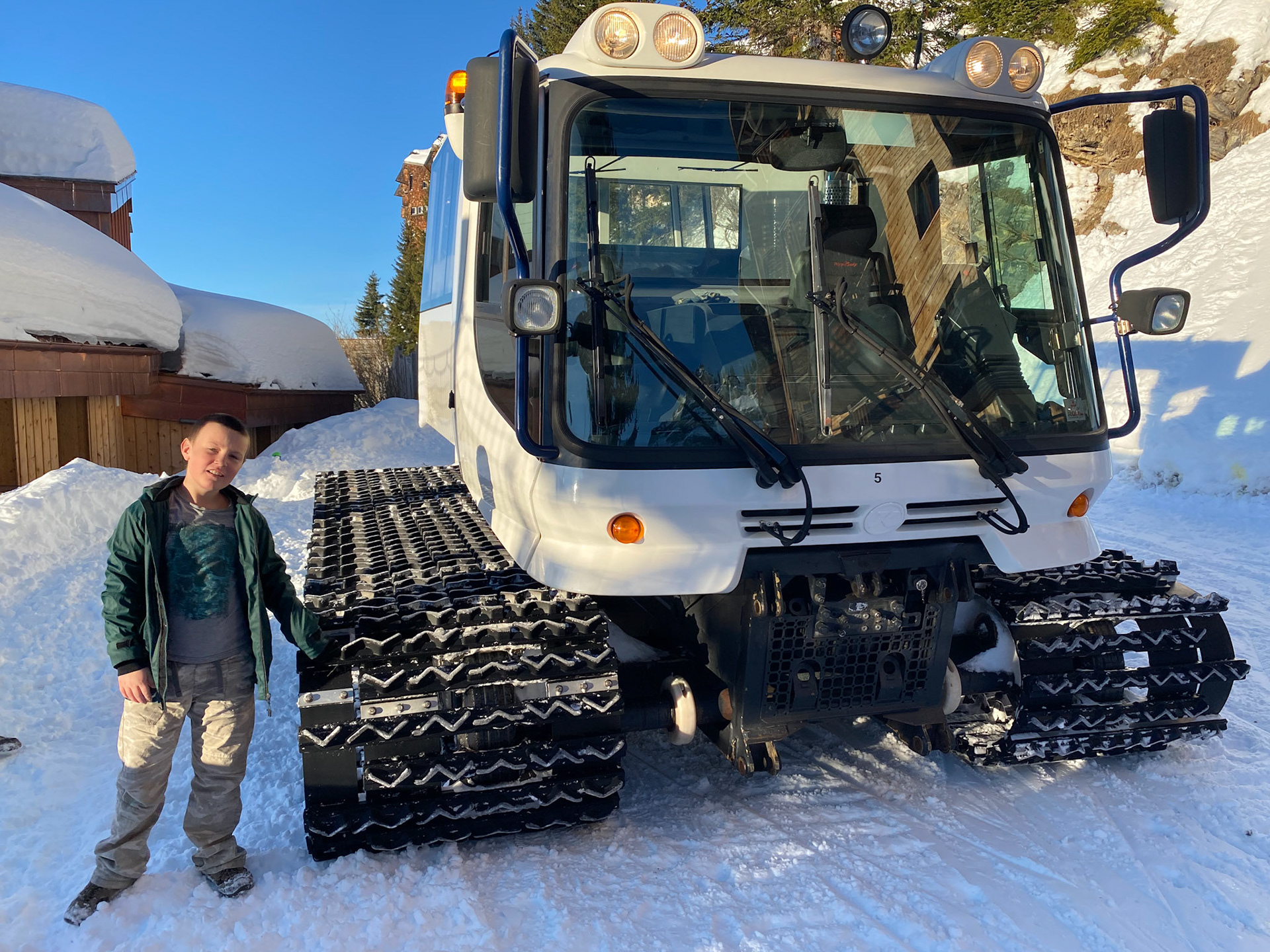 Kieran and his snowcat