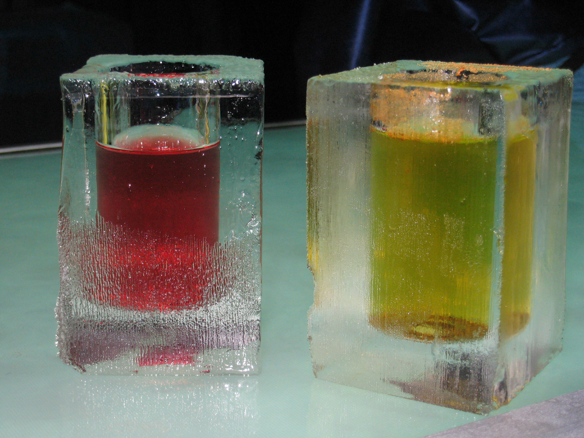 Vodka cocktails in the Ice Bar