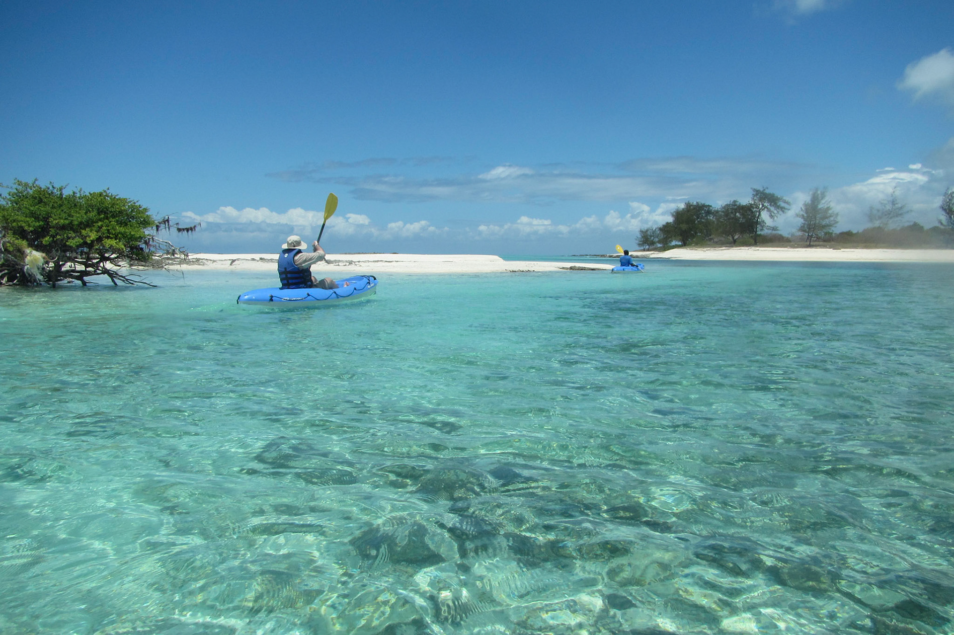 Kayaking in the estuary at Muntu Nkulu