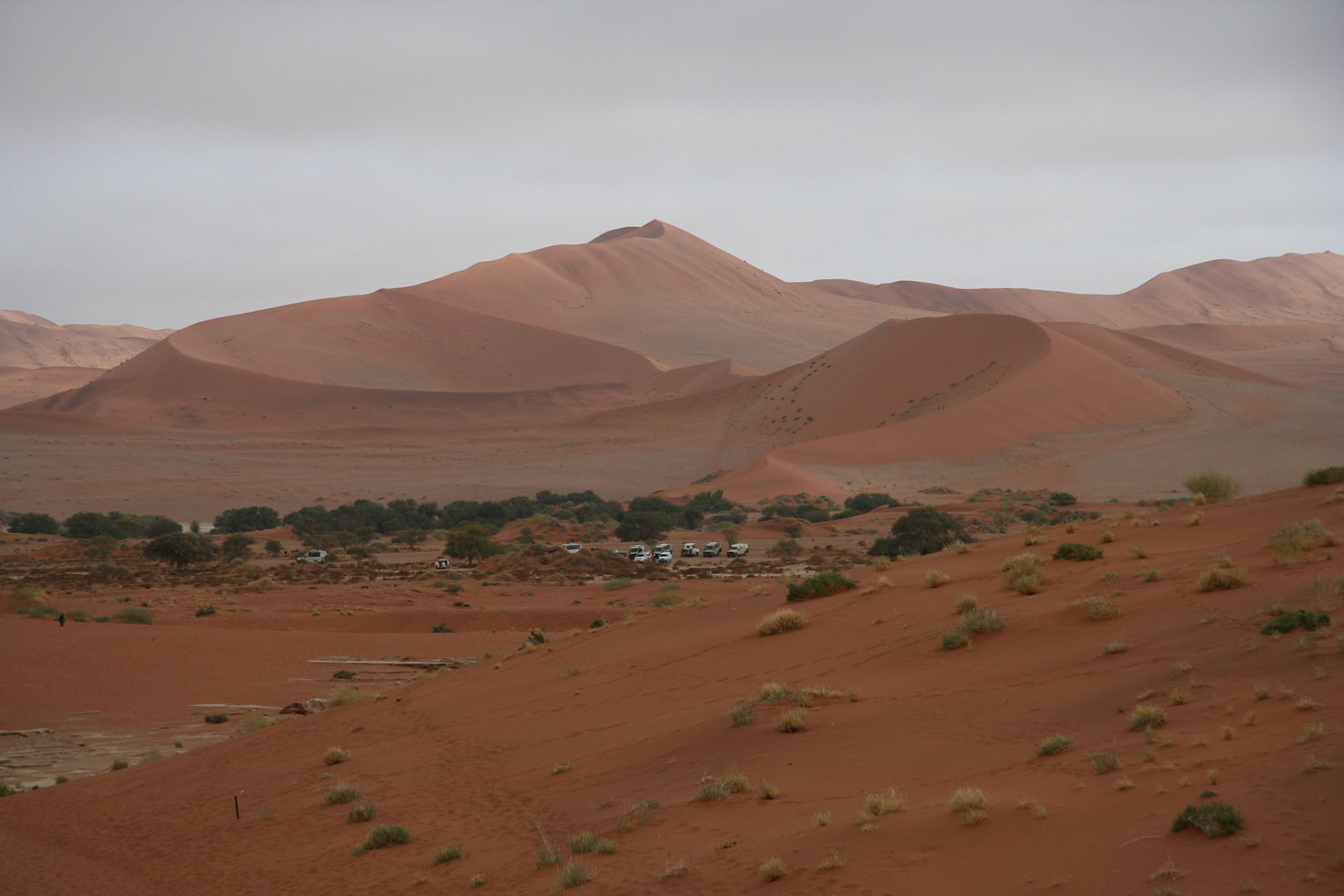 View from Dead Vlei (inc 4x4 car park!)