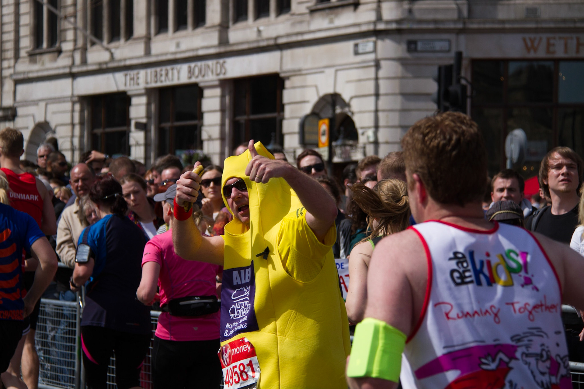 Thumbs up for the TV camera!