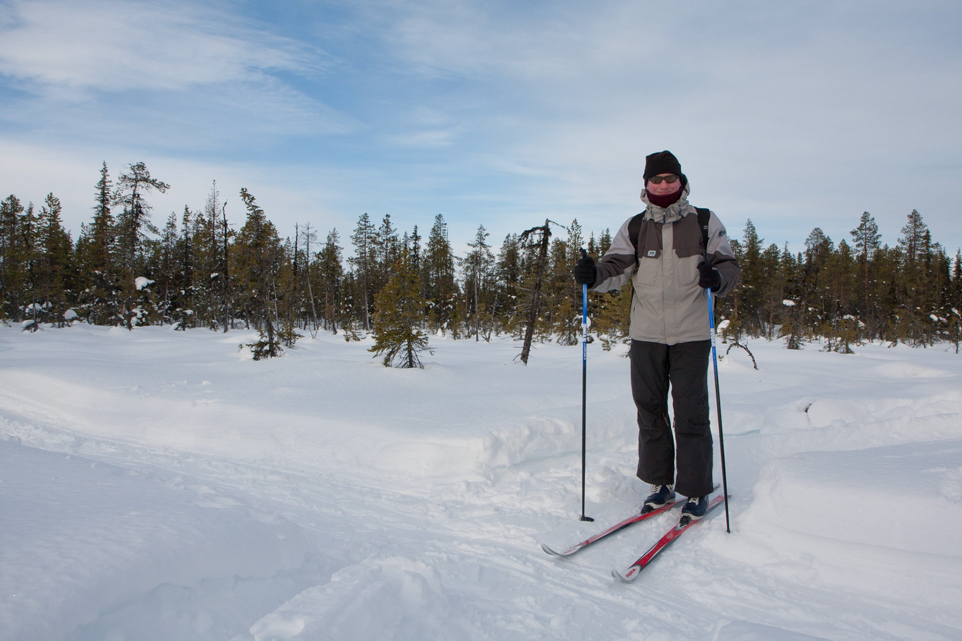 Alex cross country skiing