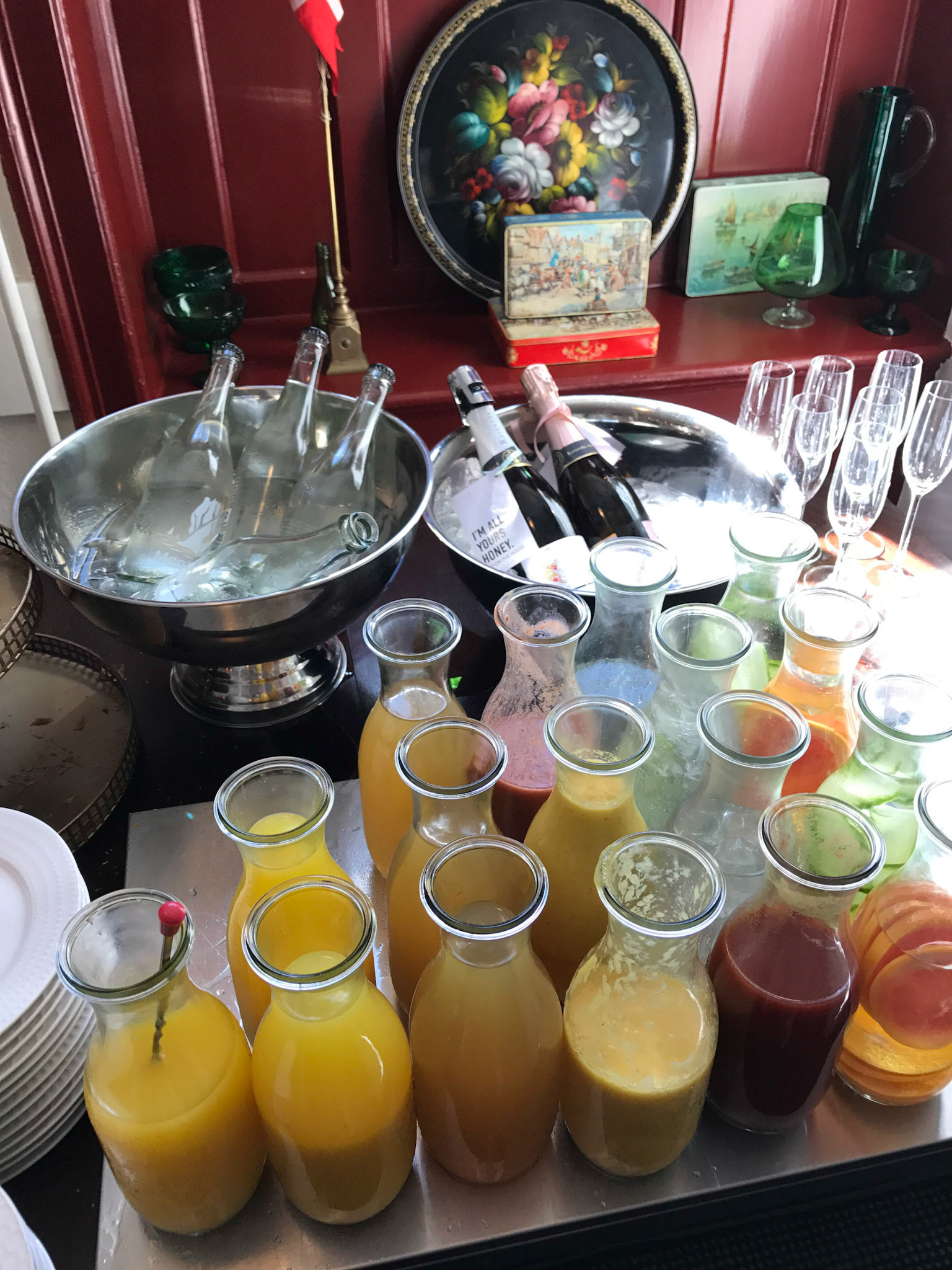 Breakfast buffet at Hotel Danmark