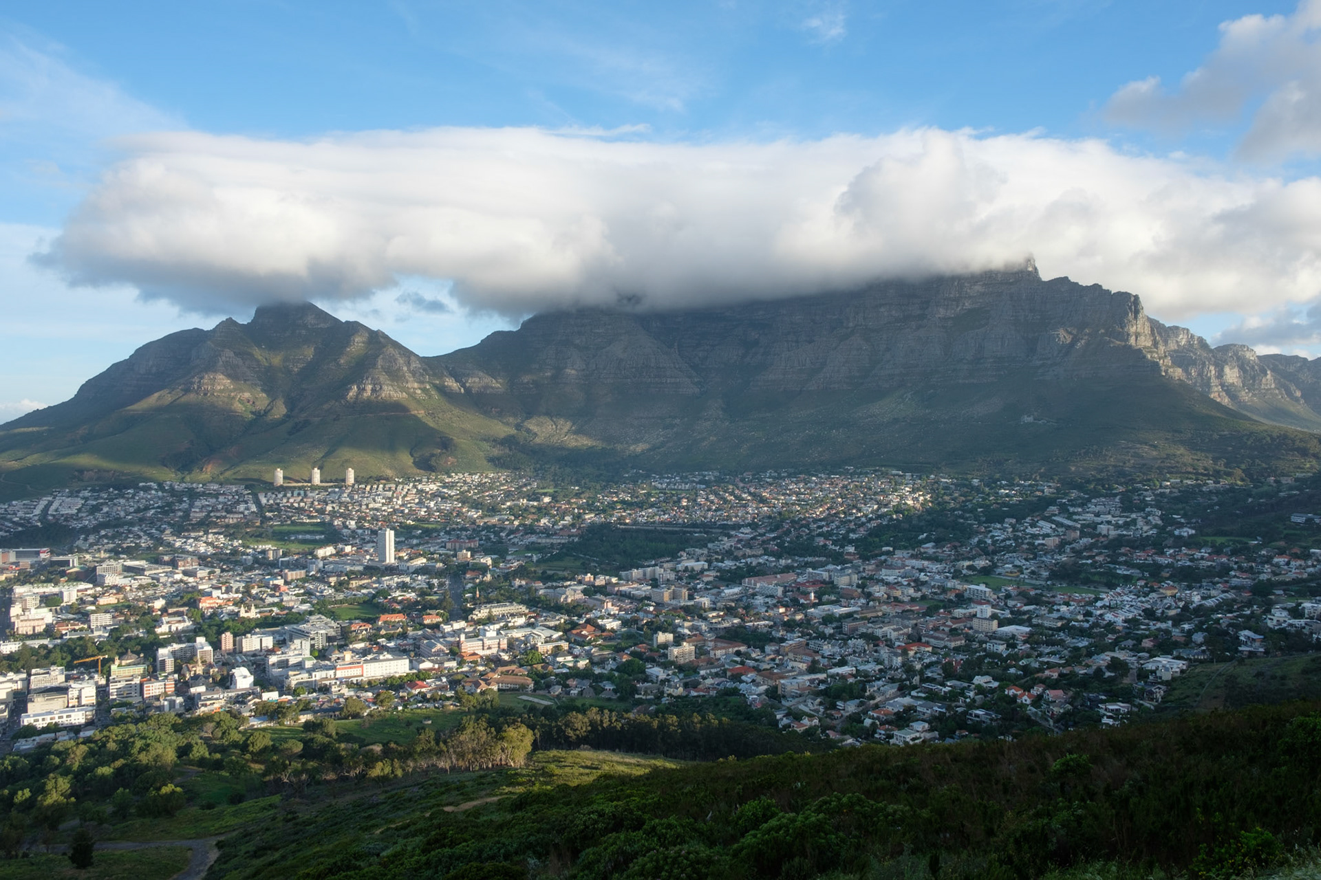 Cape Town and Table Mountain, from Signal Hill