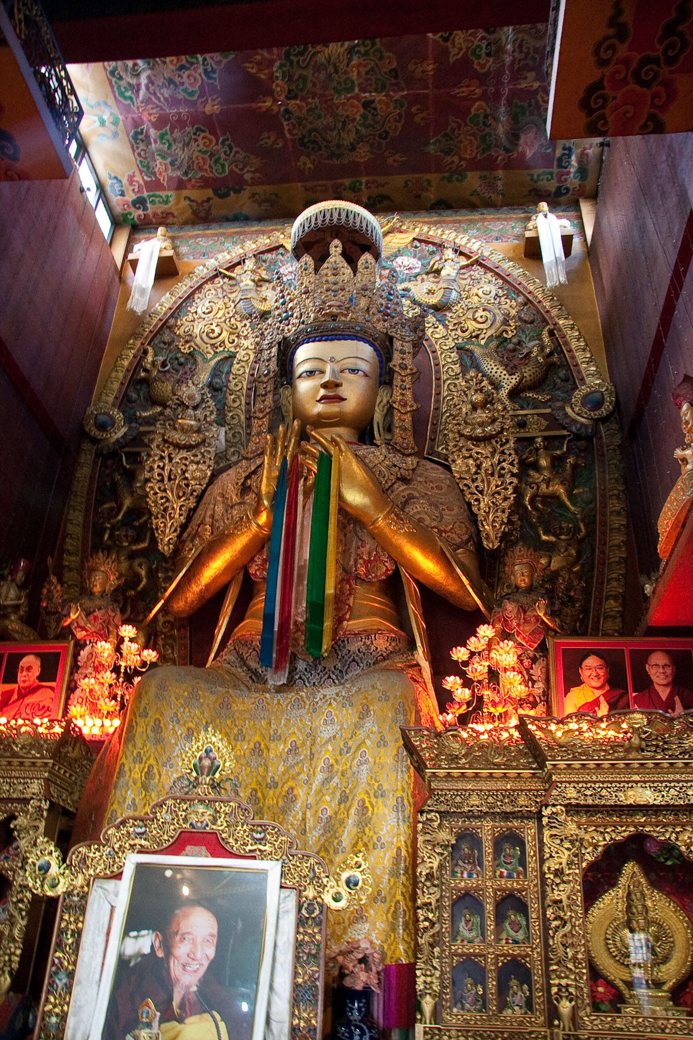 Inside the monastery, Boudhanath Stupa