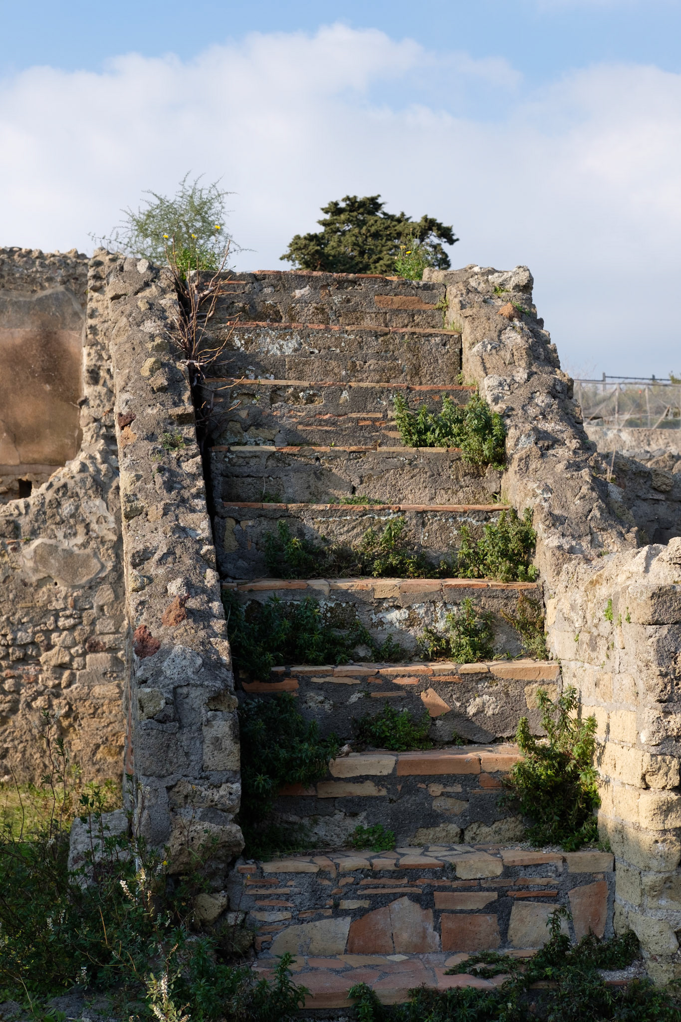 Stairs to an upper floor