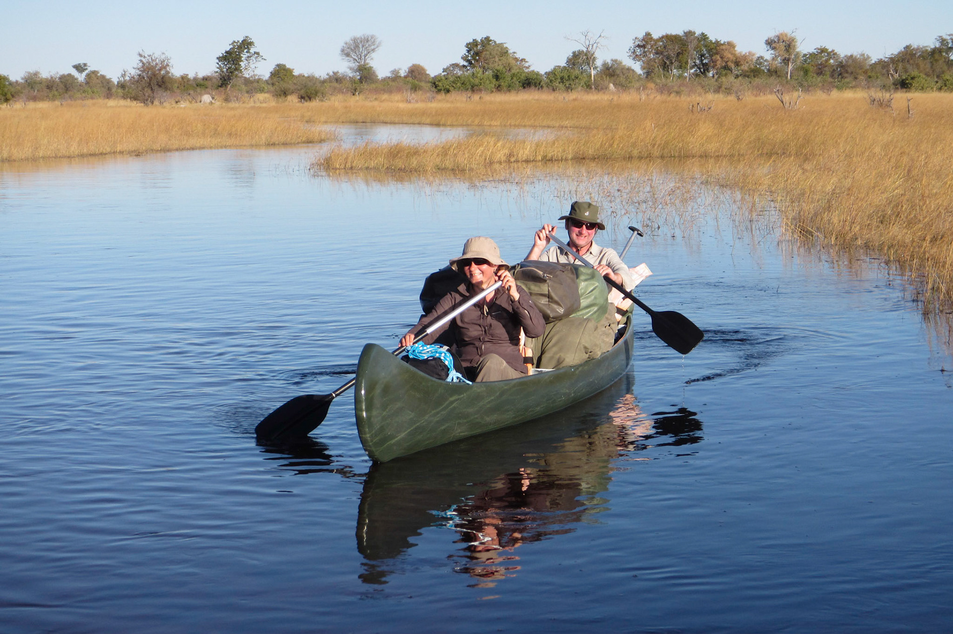 Canoeing along the Selinda Spillway