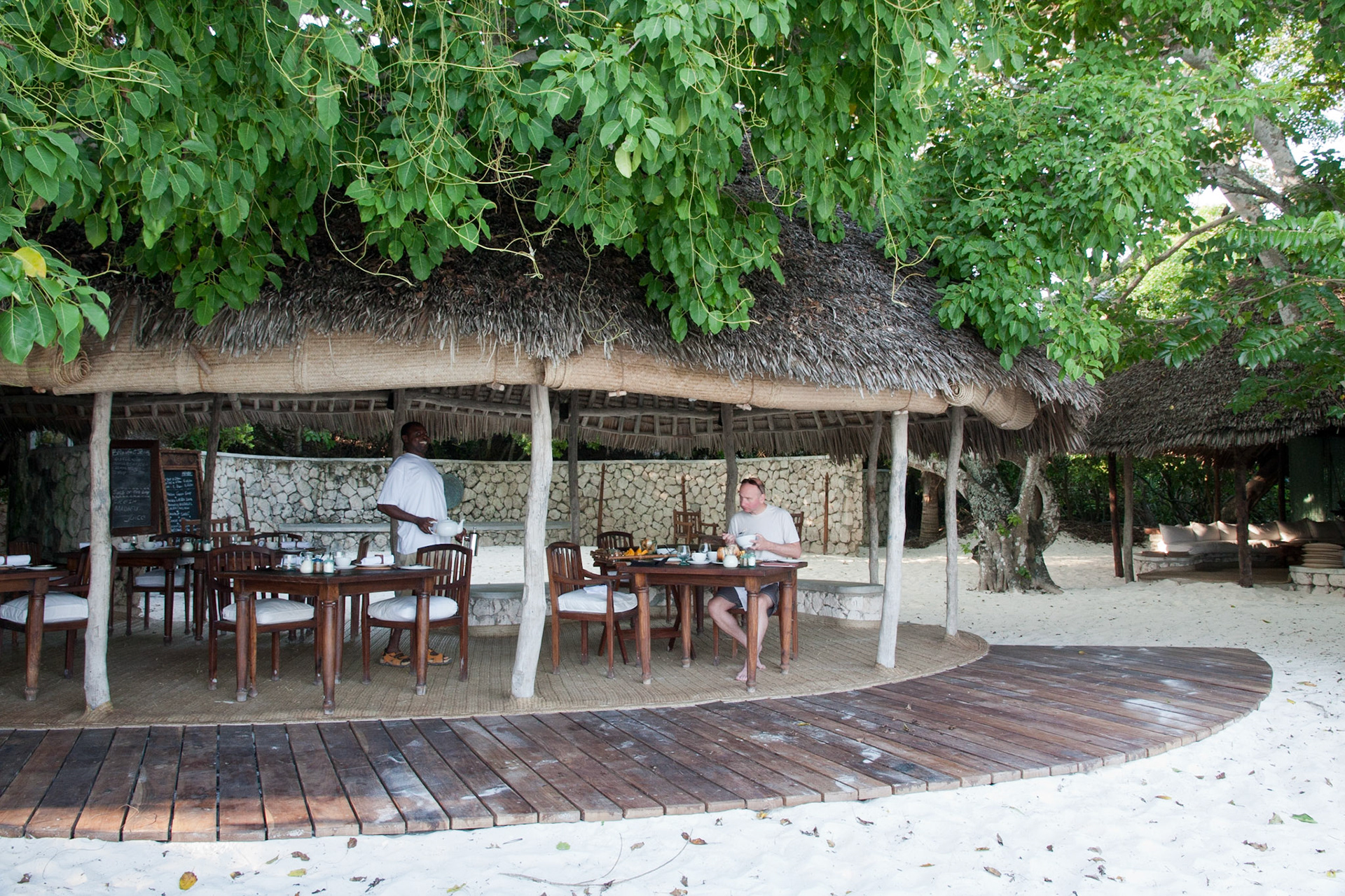 Breakfast being served by our waiter, "Raj the magnificent"