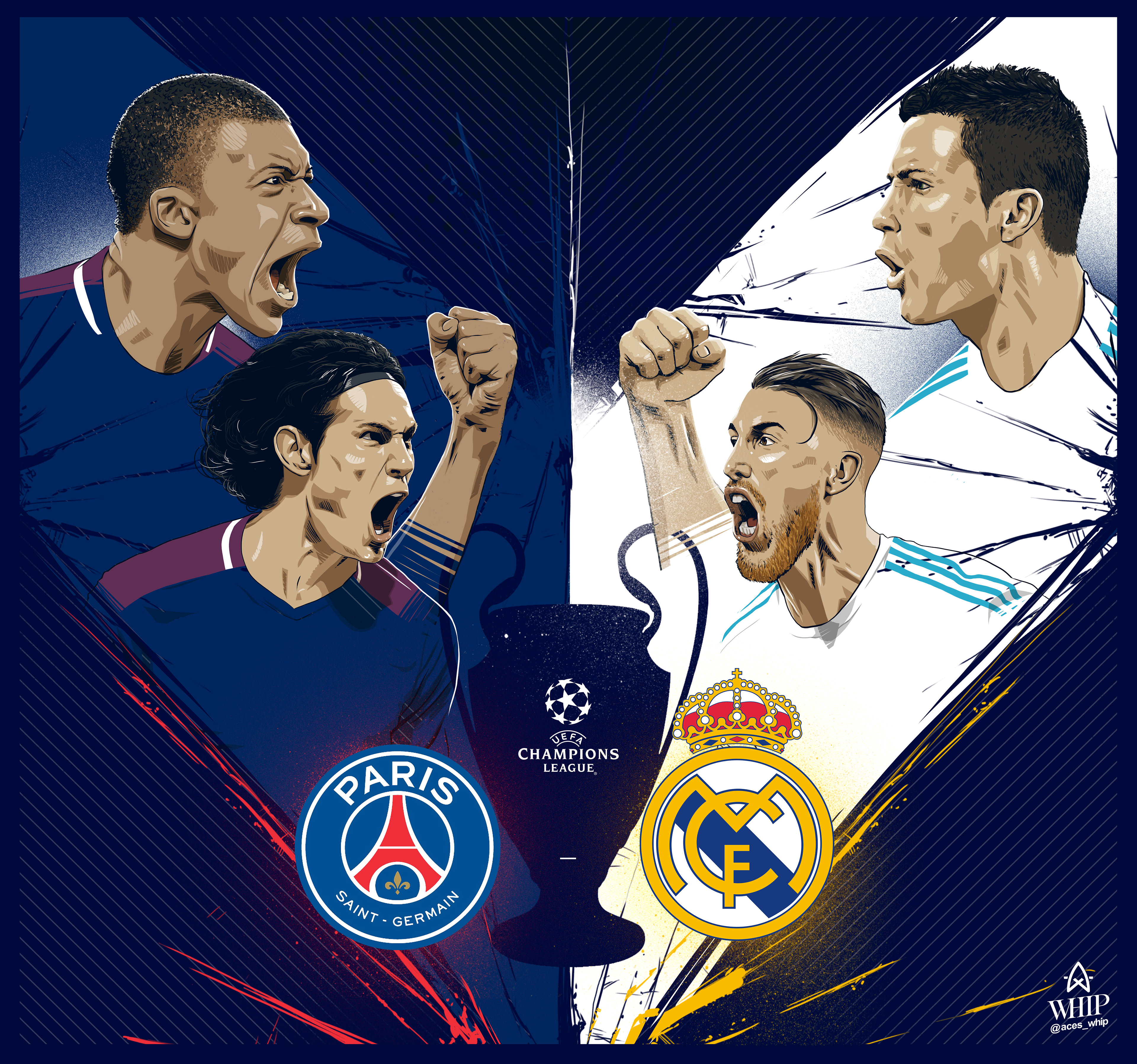 Whip Art Direction Motion Design Illustration For Sport Real Psg